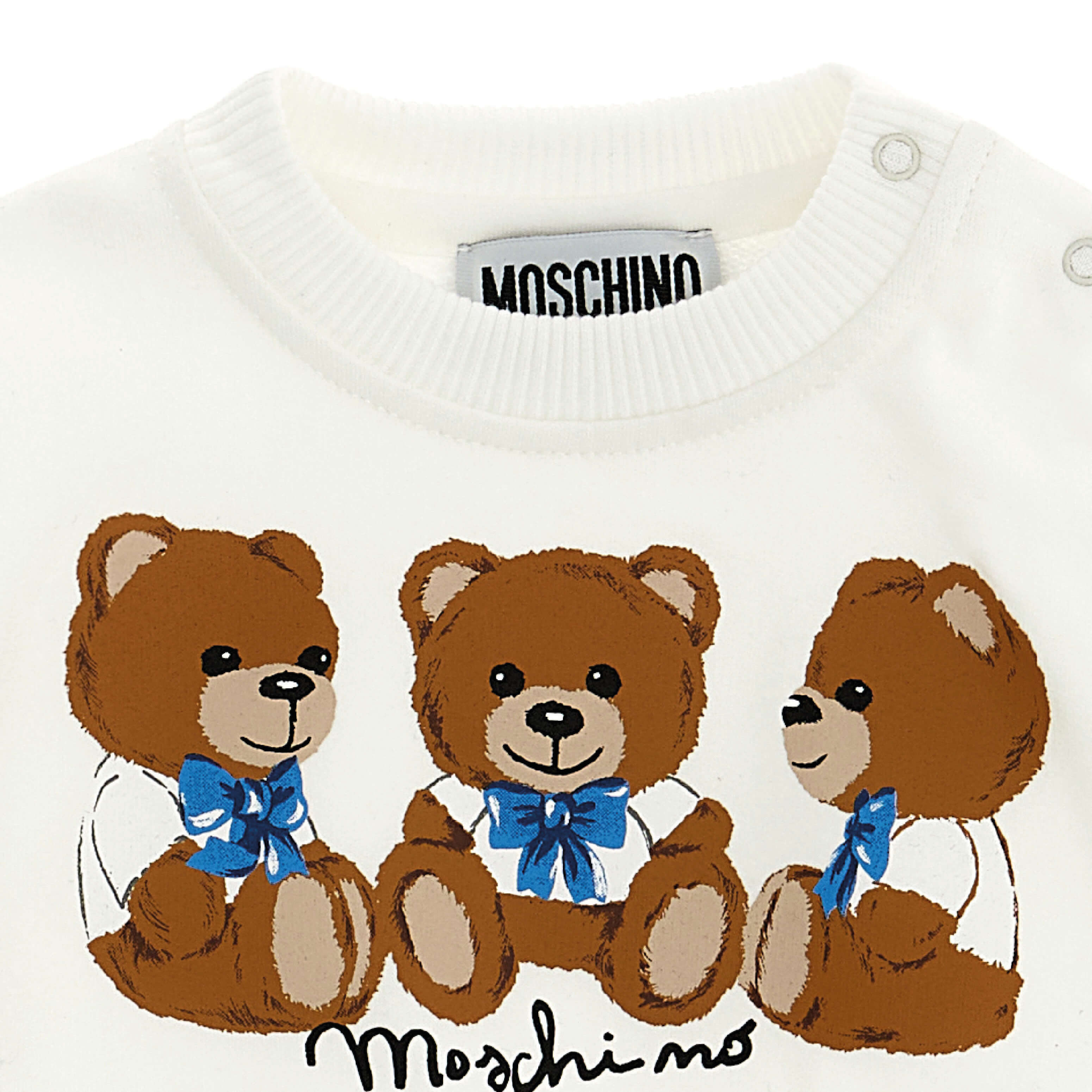 Baby Boys & Girls White Printed Cotton Sweatshirt