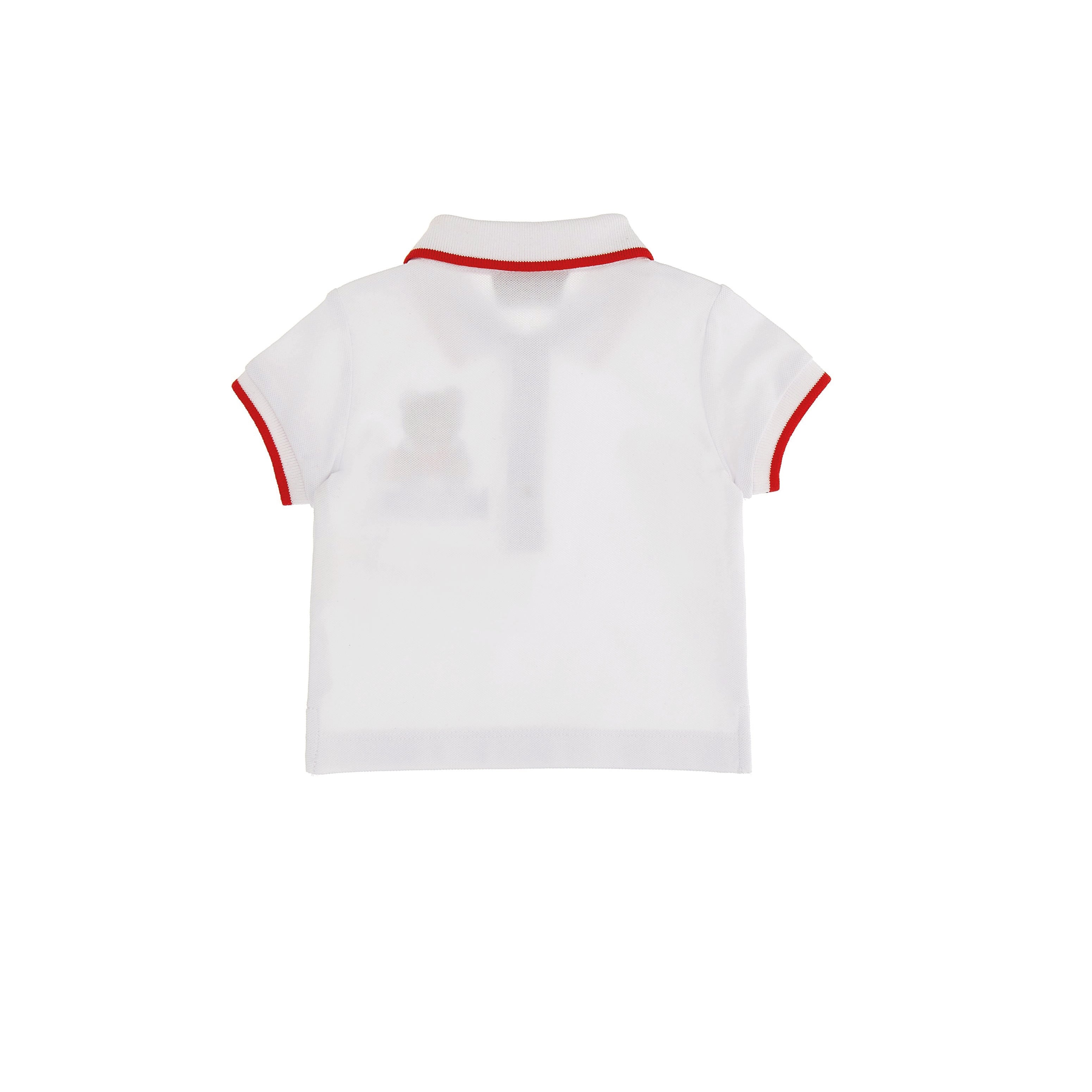 Baby Boys White Cotton Polo Shirt