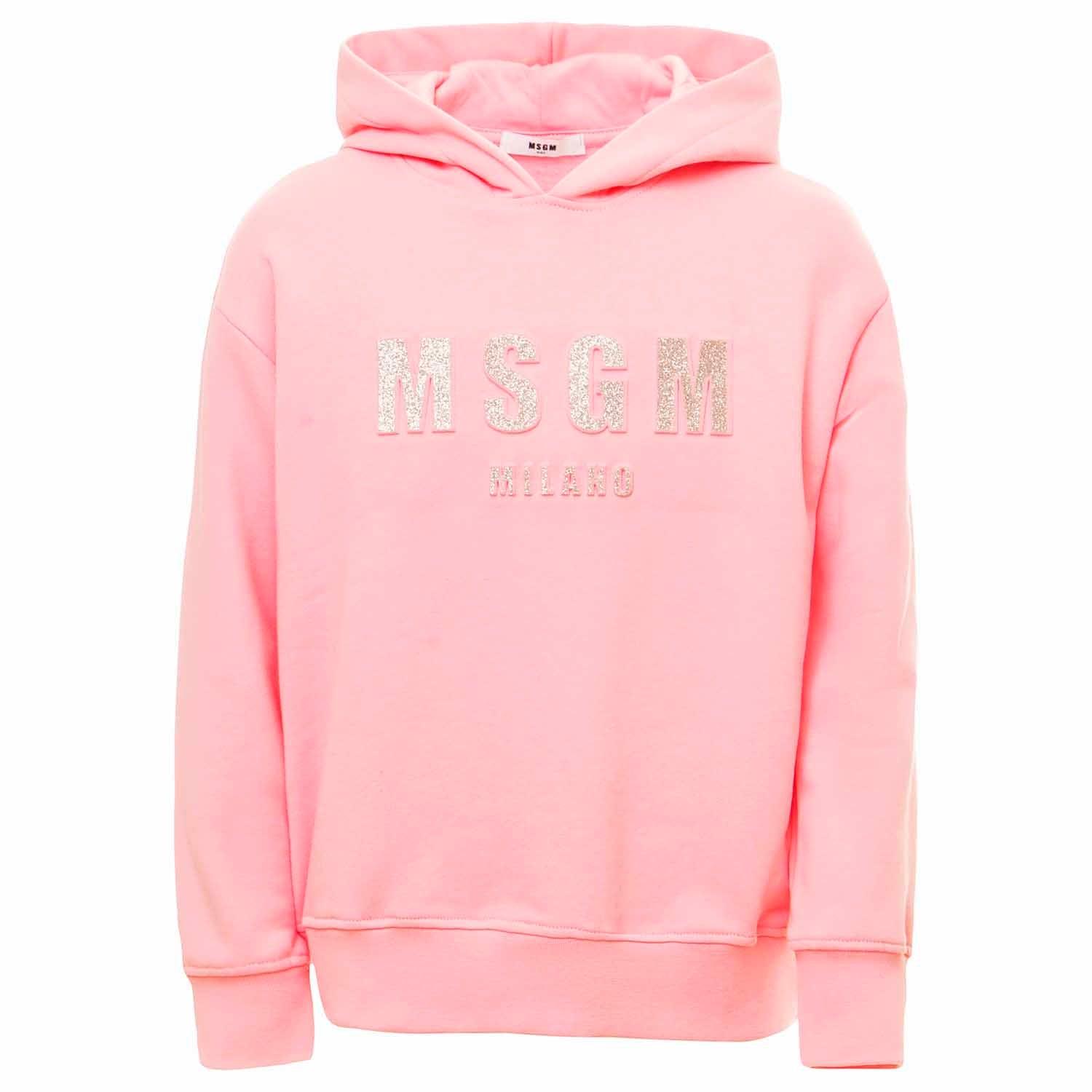 Girls Pink Logo Hooded Sweatshirt