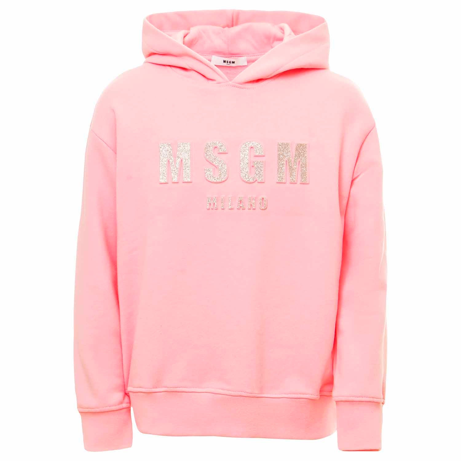 Girls Pink Logo Hooded Sweatshirt