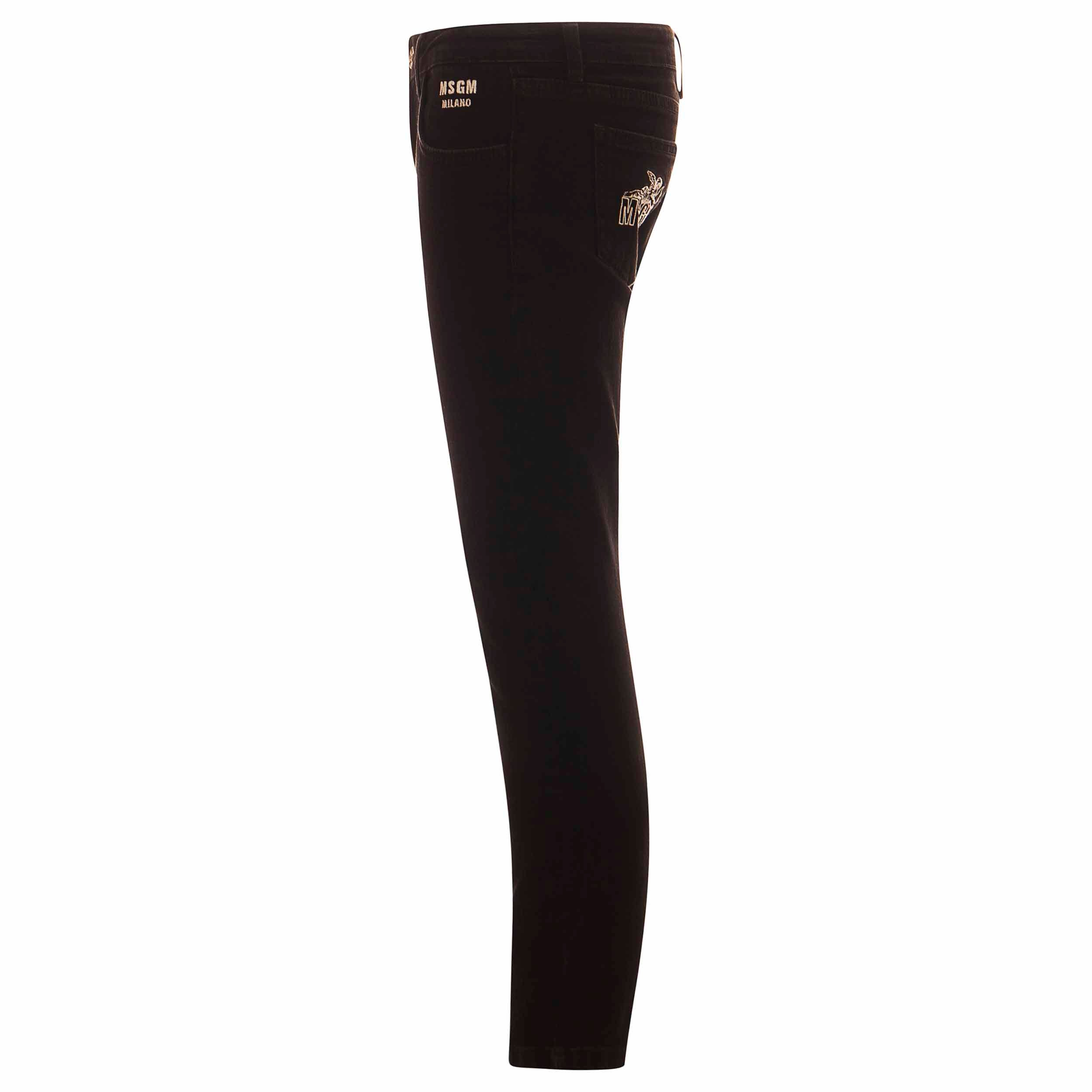 Girls Black Logo Trousers