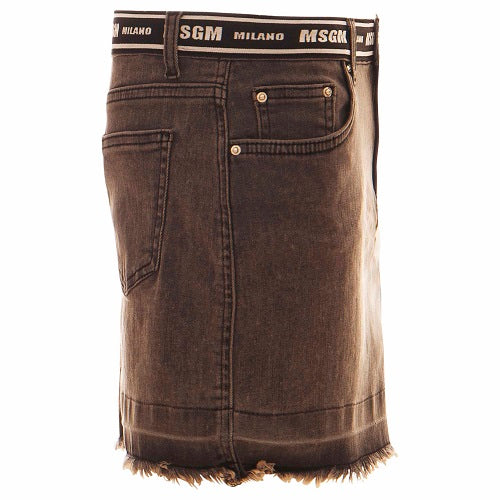 Girls Black Denim Skirt