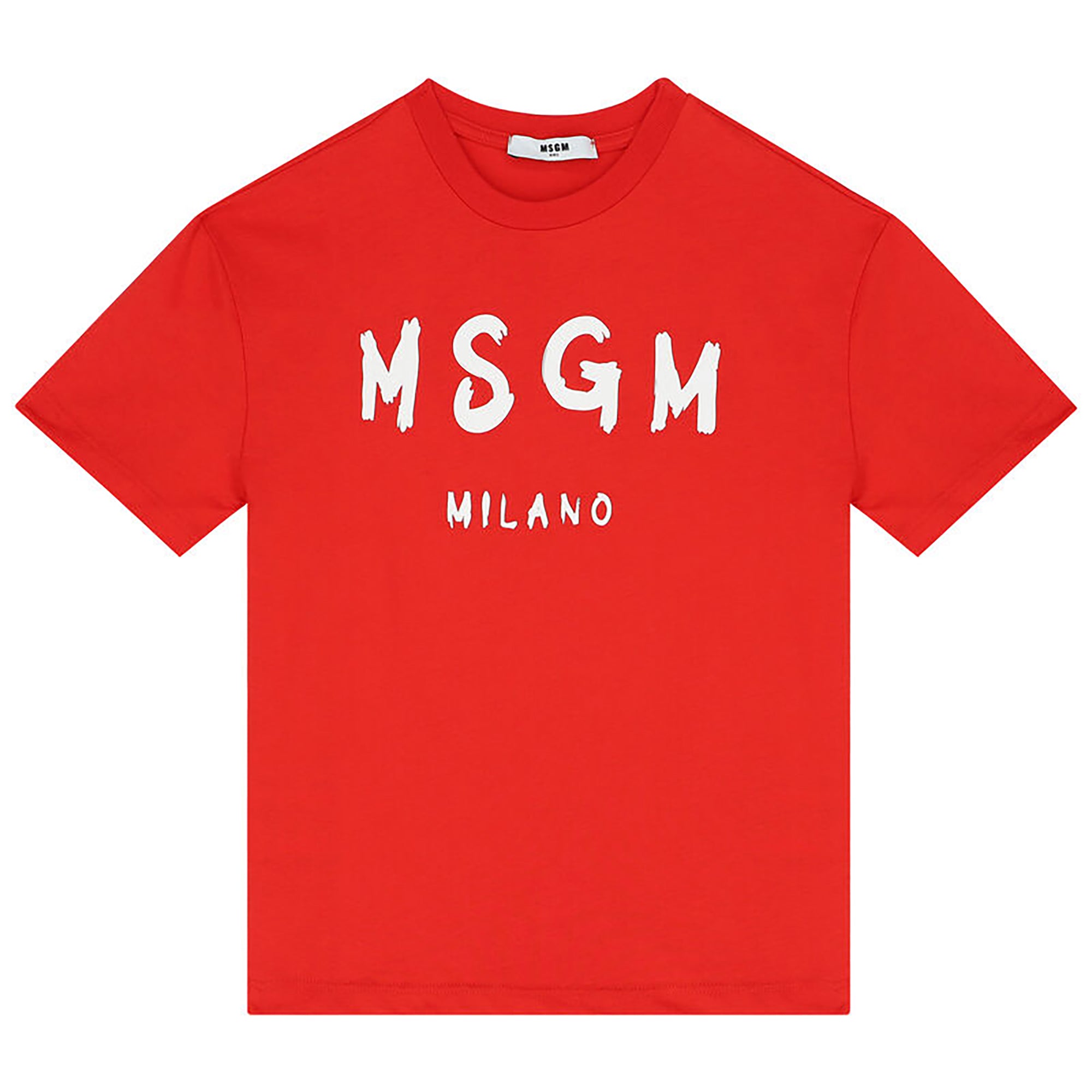 Boys & Girls Red Logo Cotton T-Shirt