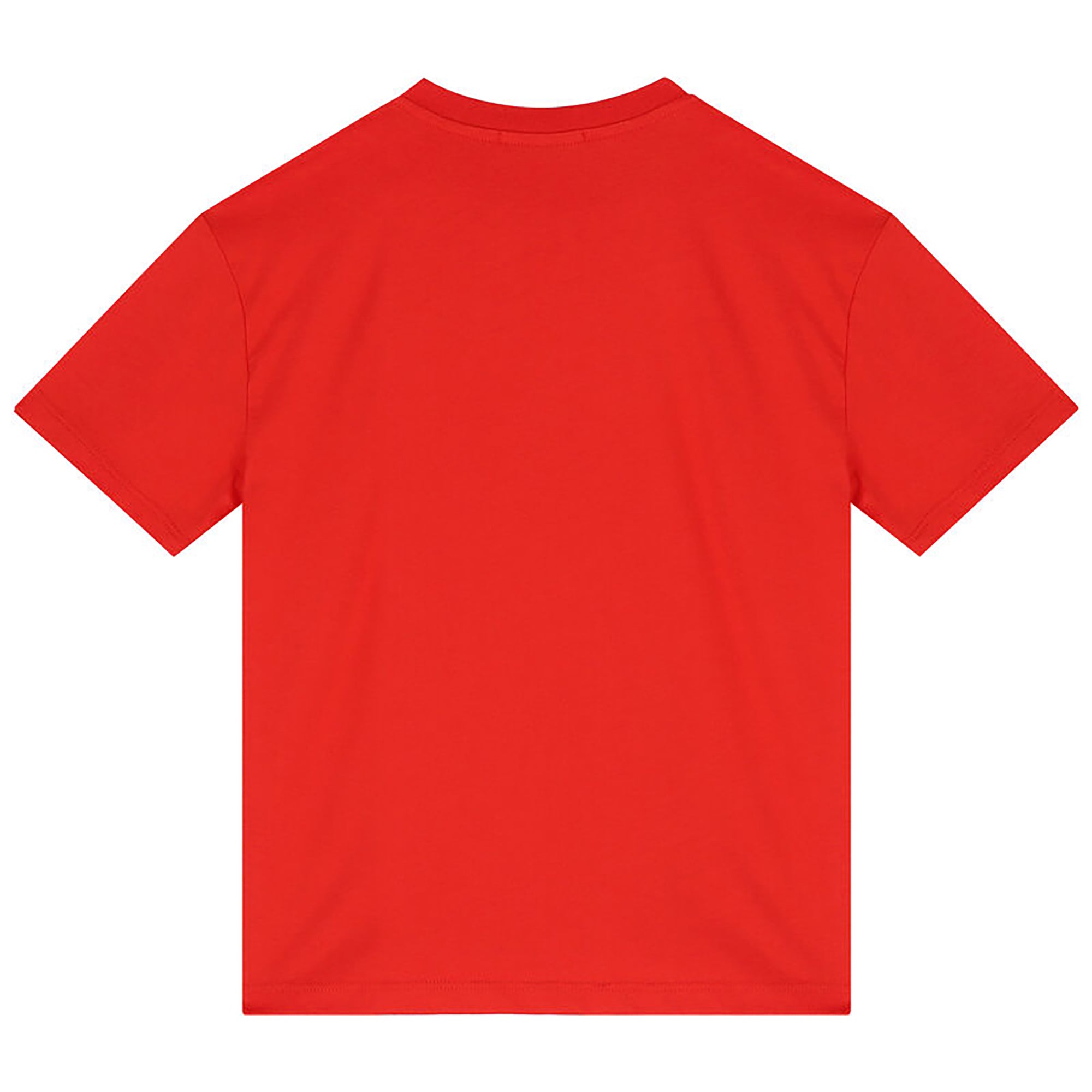Boys & Girls Red Logo Cotton T-Shirt