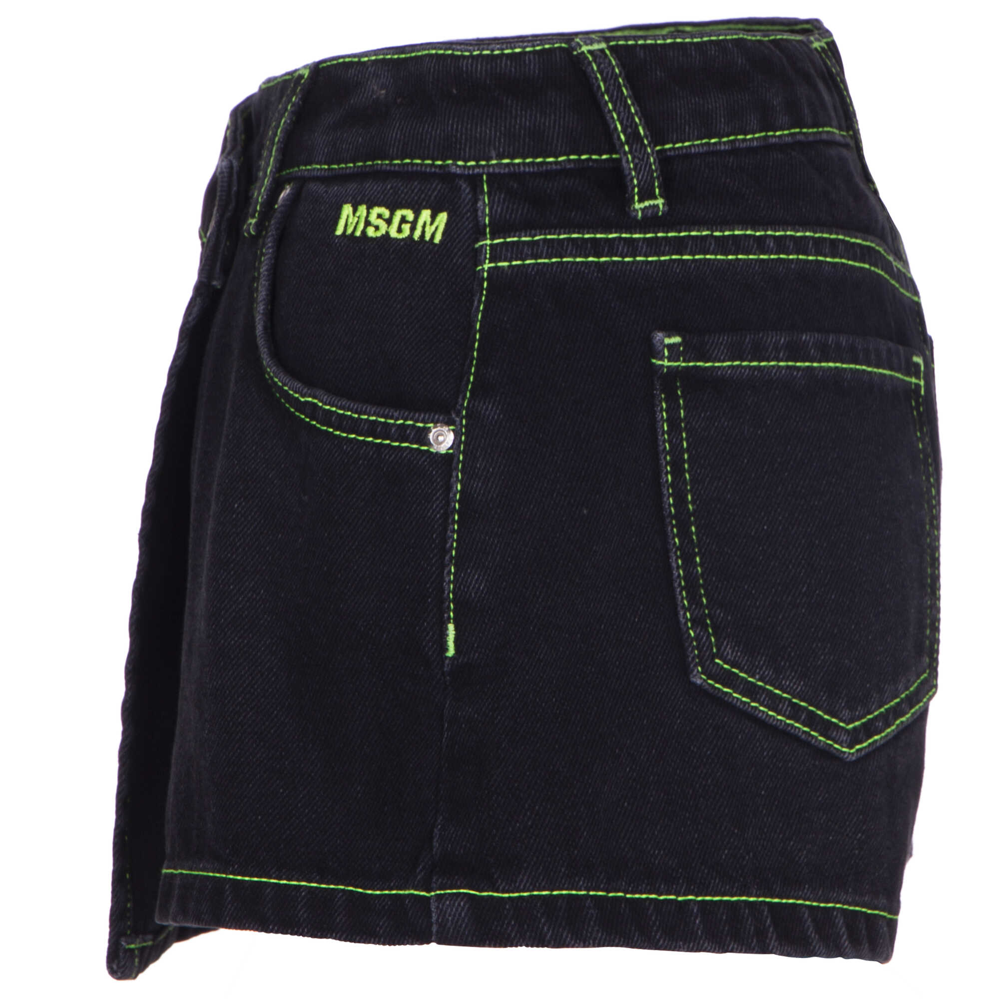 Girls Black Denim Shorts