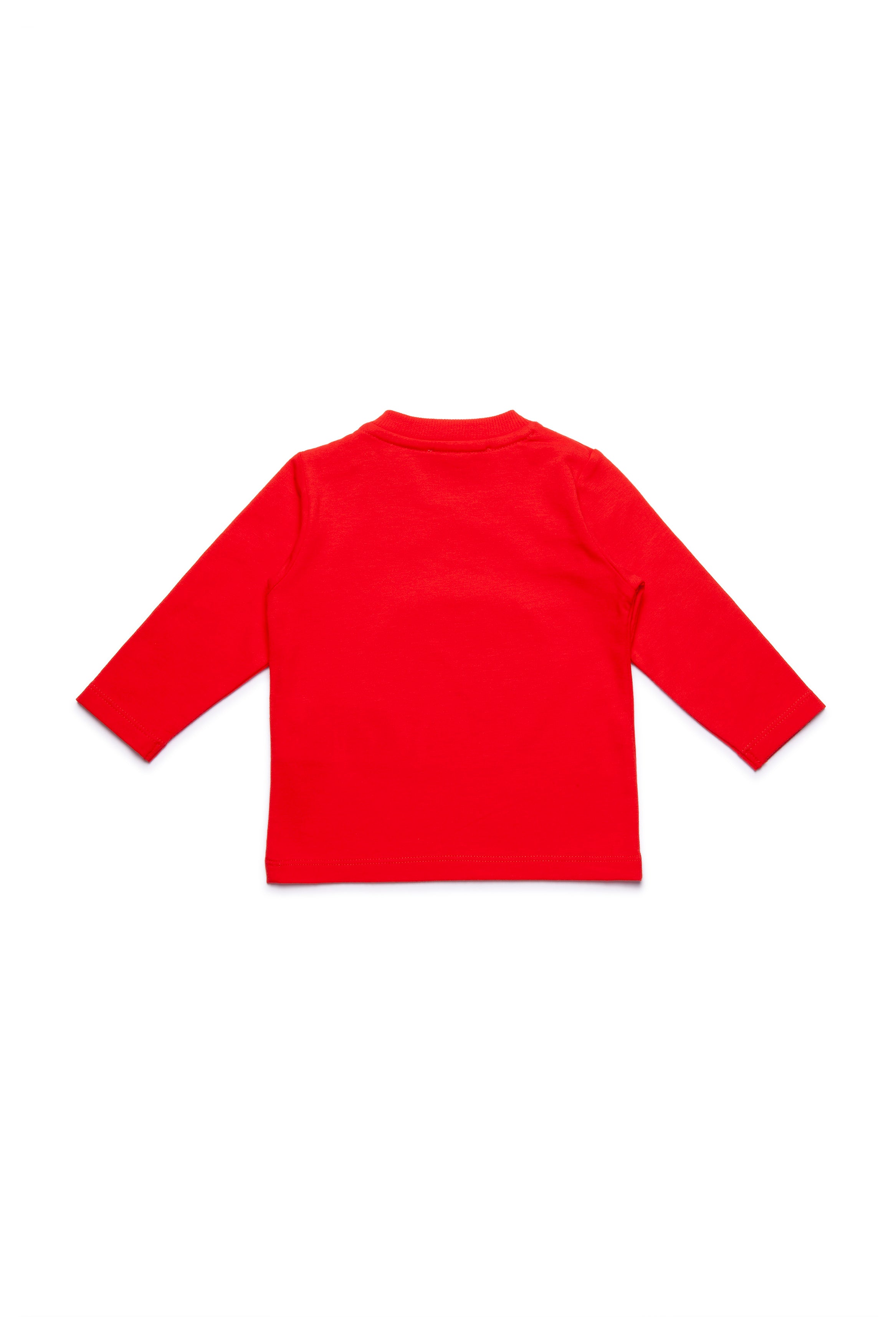 Baby Girls Red Logo Long Sleeves Cotton T-shirt