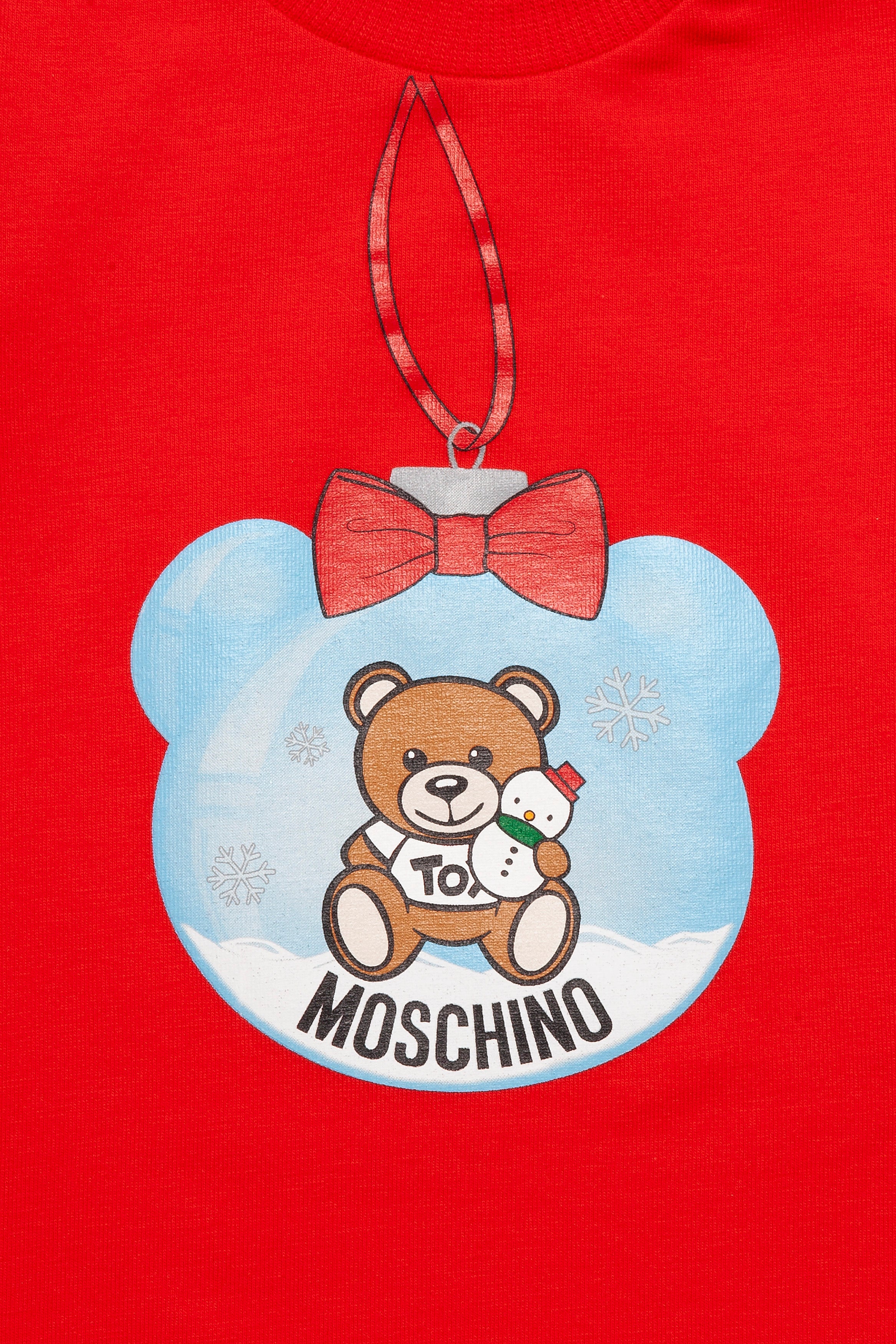 Baby Girls Red Logo Long Sleeves Cotton T-shirt