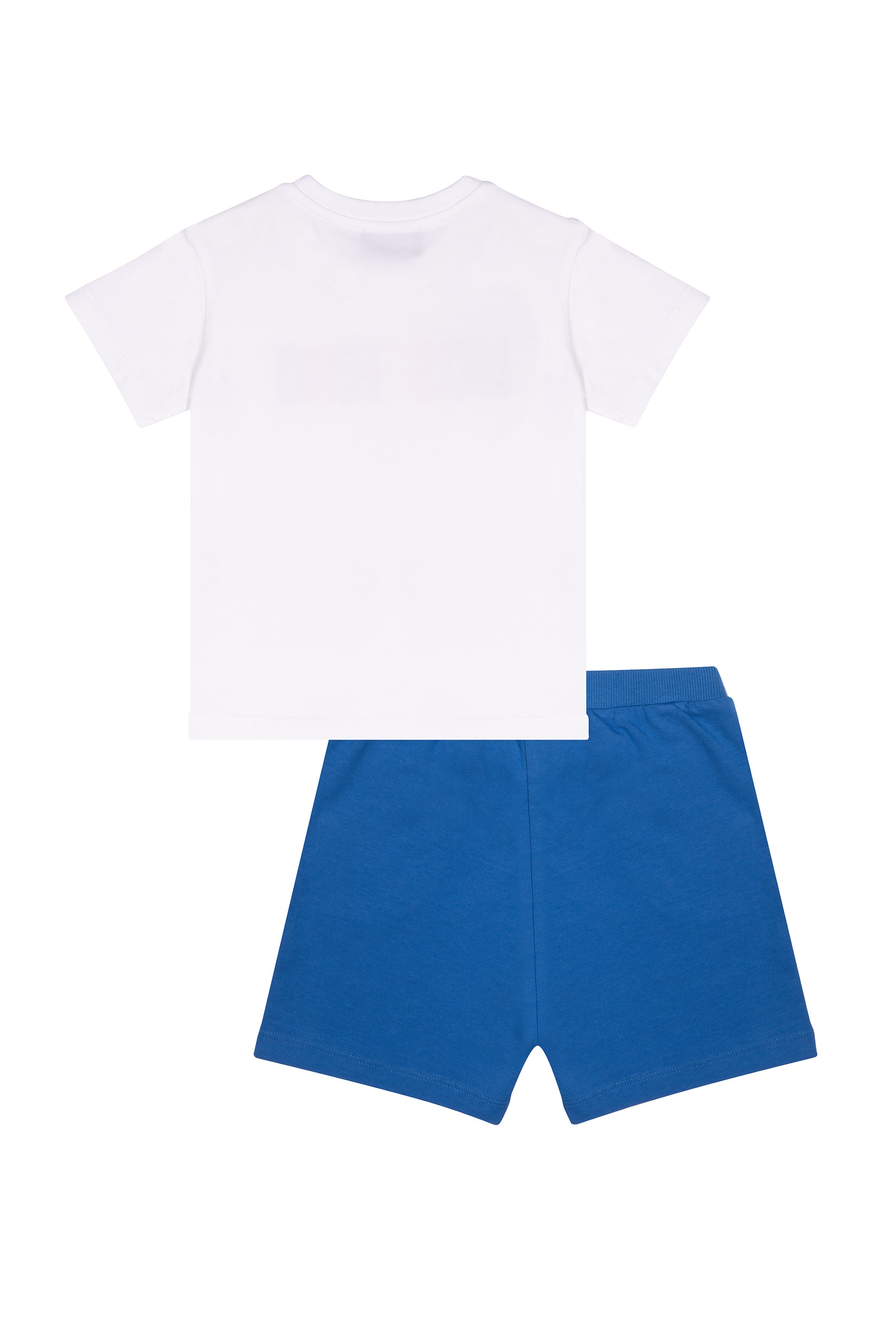 Baby Boys White & Blue Cotton Set