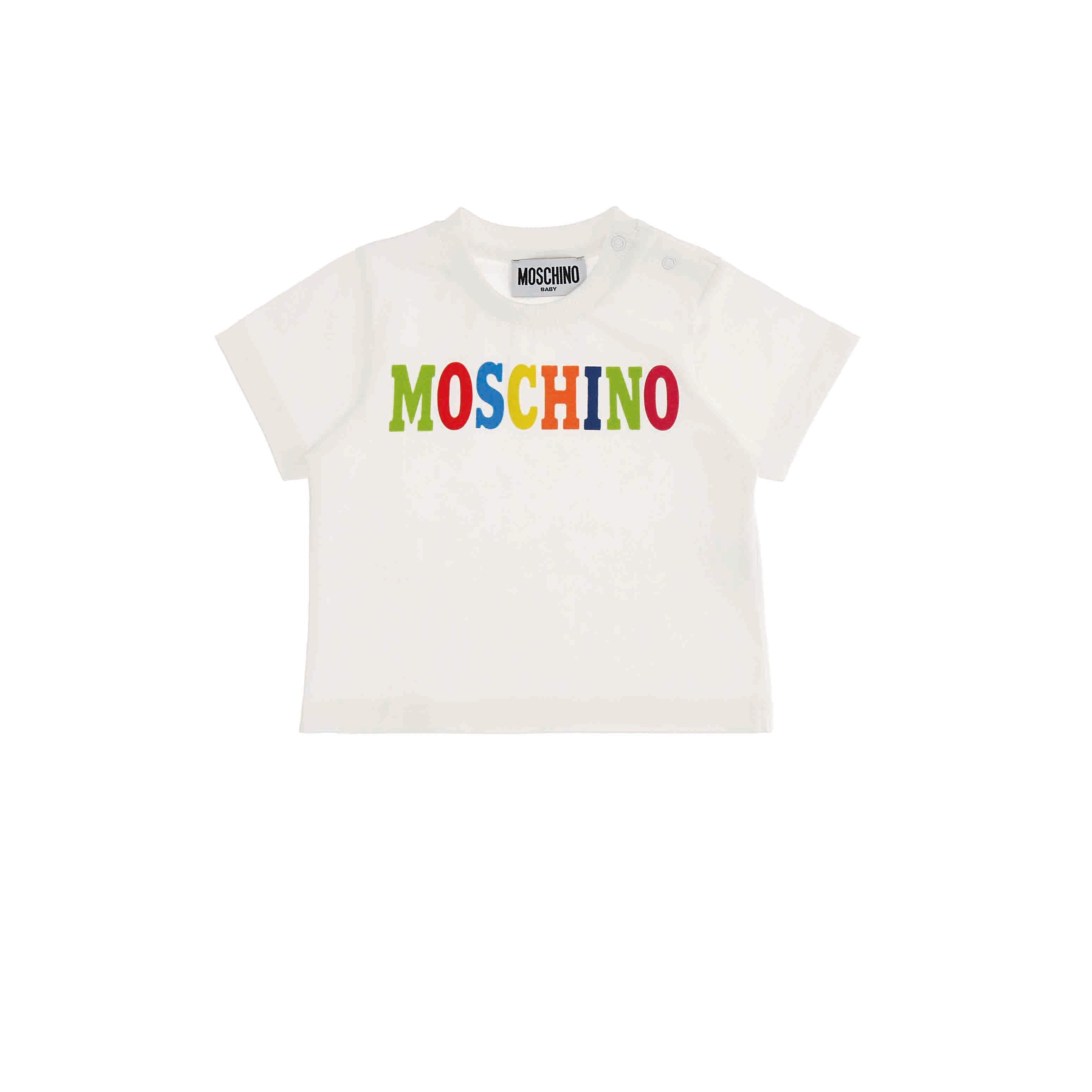 Baby Boys & Girls White Cotton T-Shirt