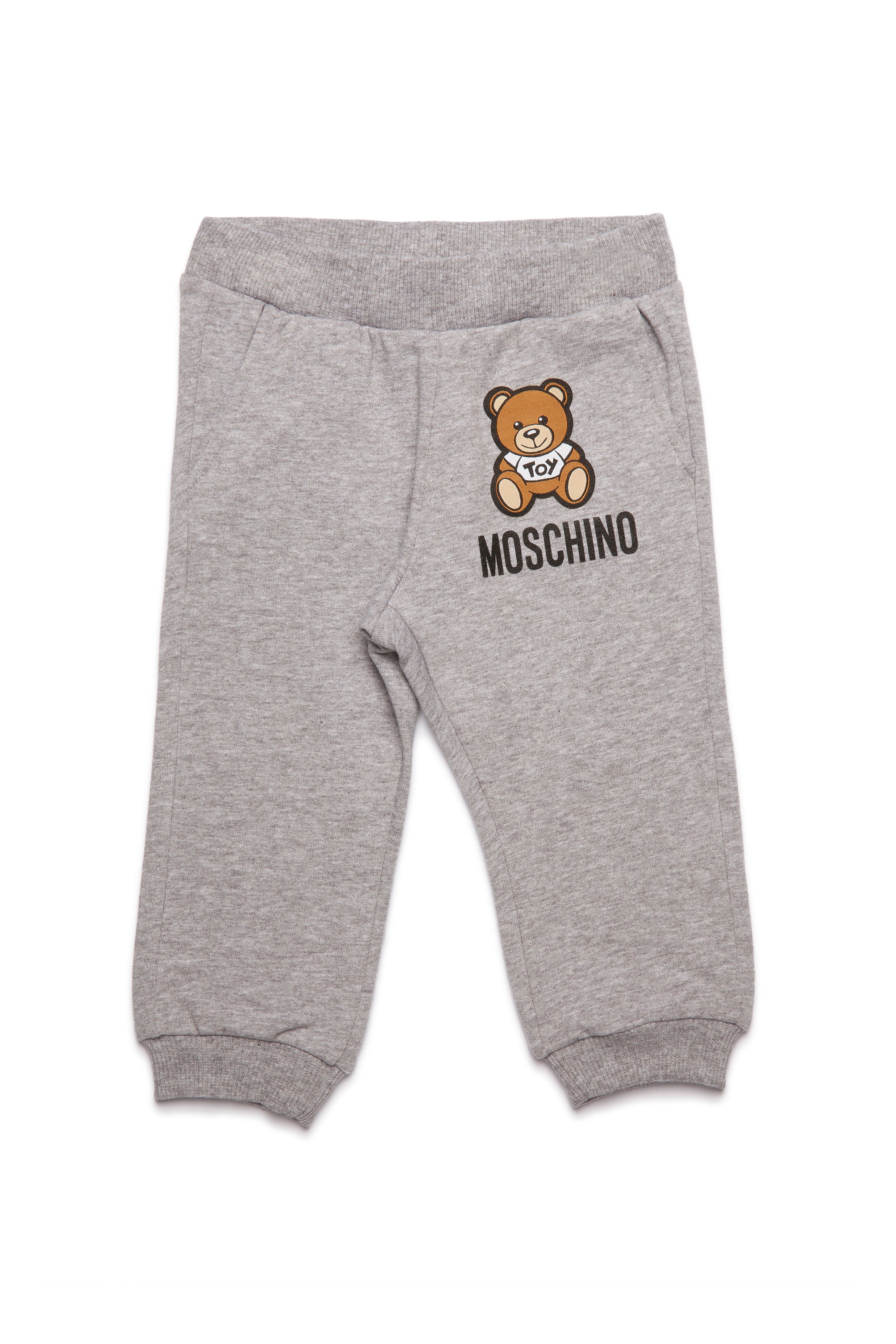 Baby Boys & Girls Grey Logo Cotton Trousers