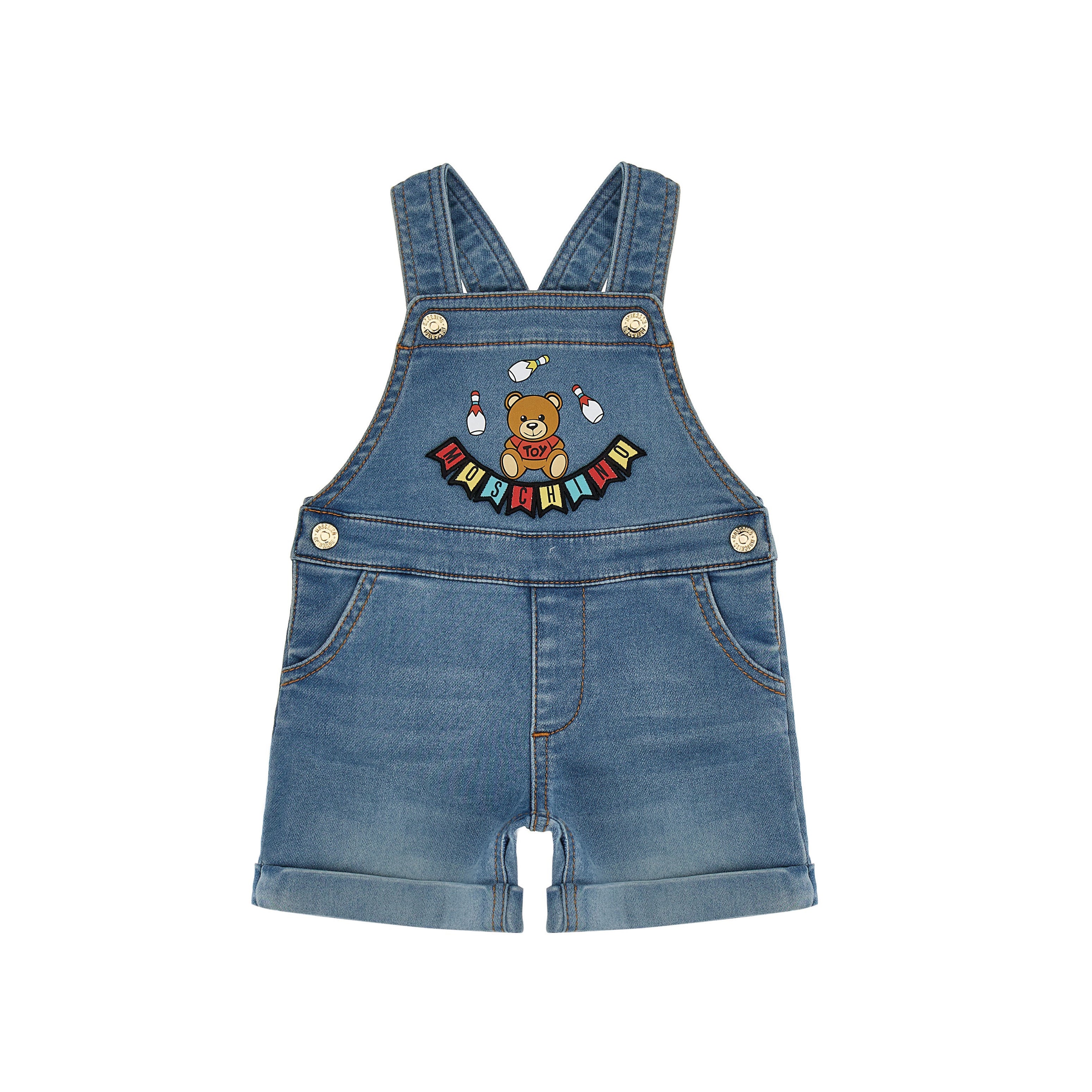 Baby Boys & Girls Blue Denim Cotton Romper