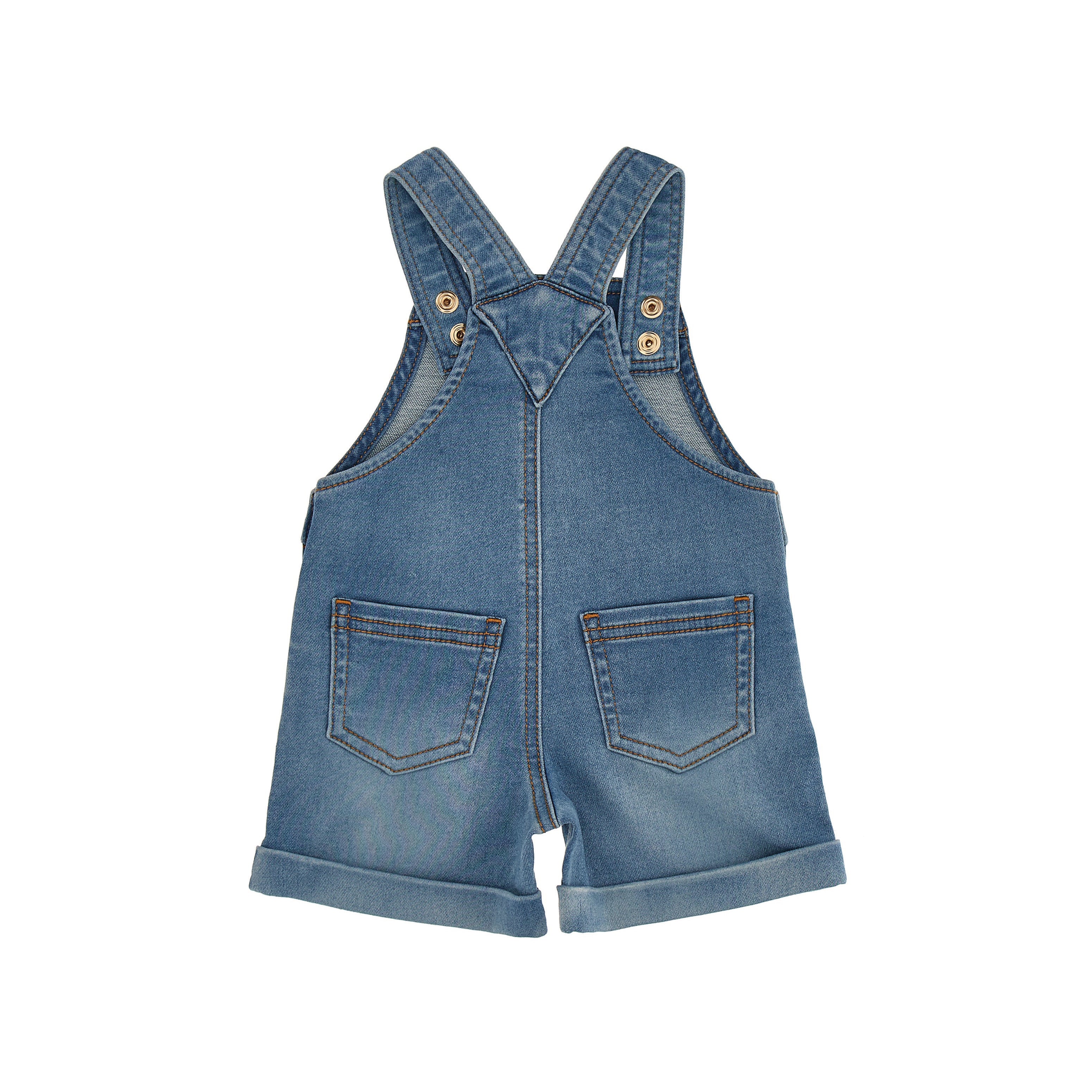 Baby Boys & Girls Blue Denim Cotton Romper