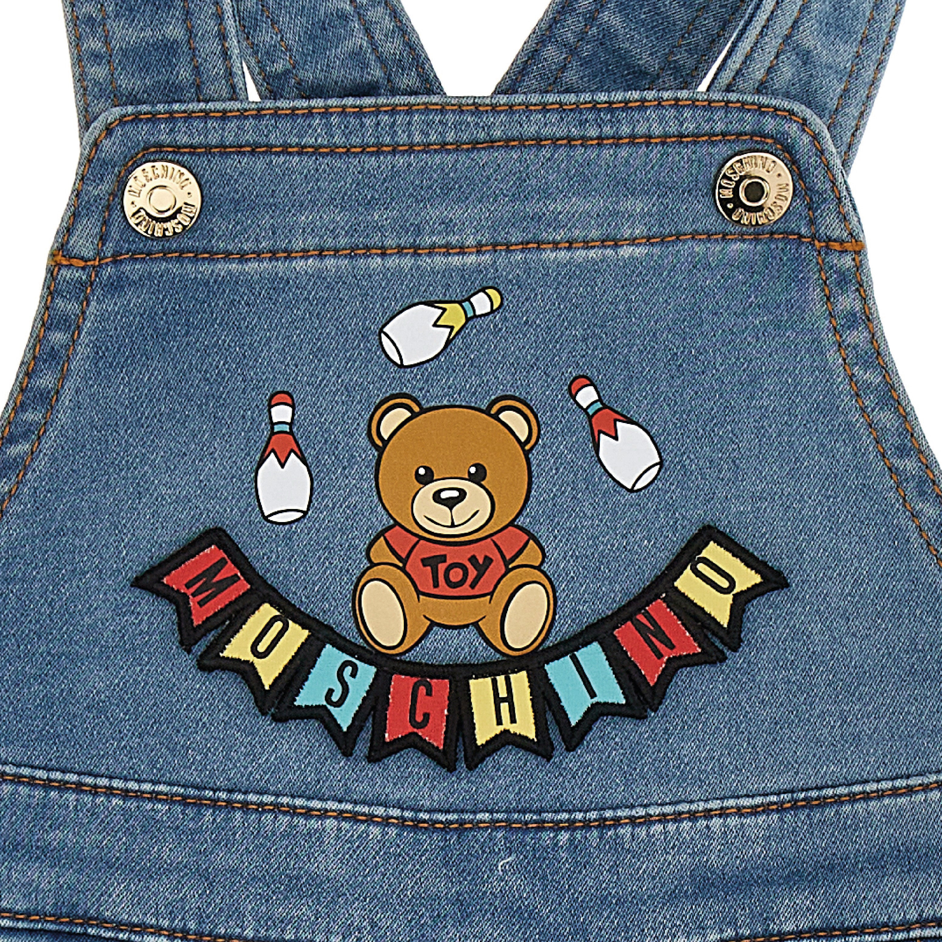 Baby Boys & Girls Blue Denim Cotton Romper