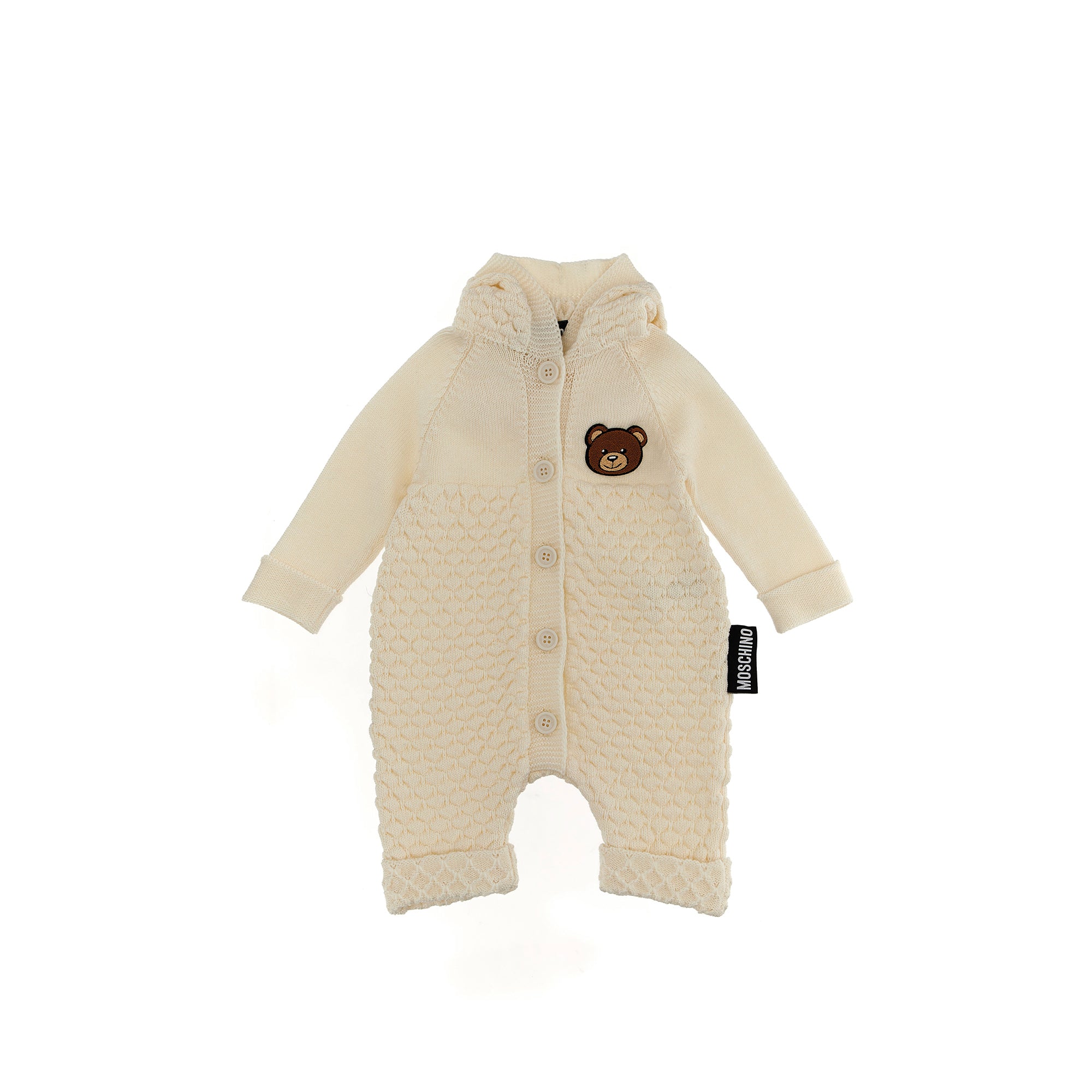 Baby Boys & Girls White Knit Babysuit