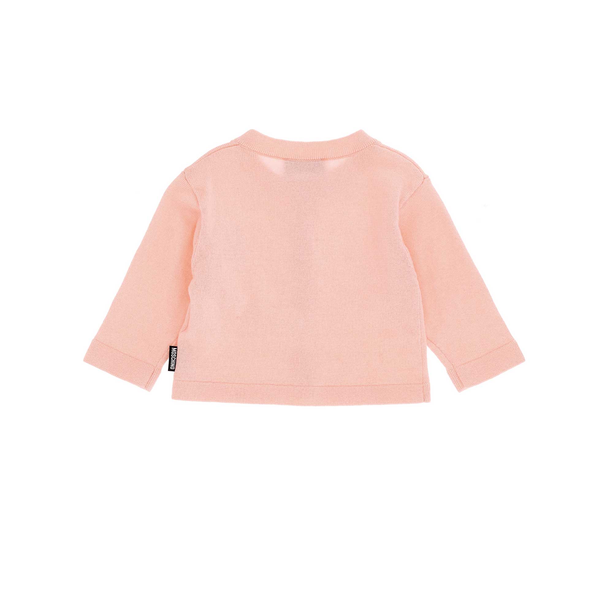 Baby Girls Pink Logo Knit Cardigan