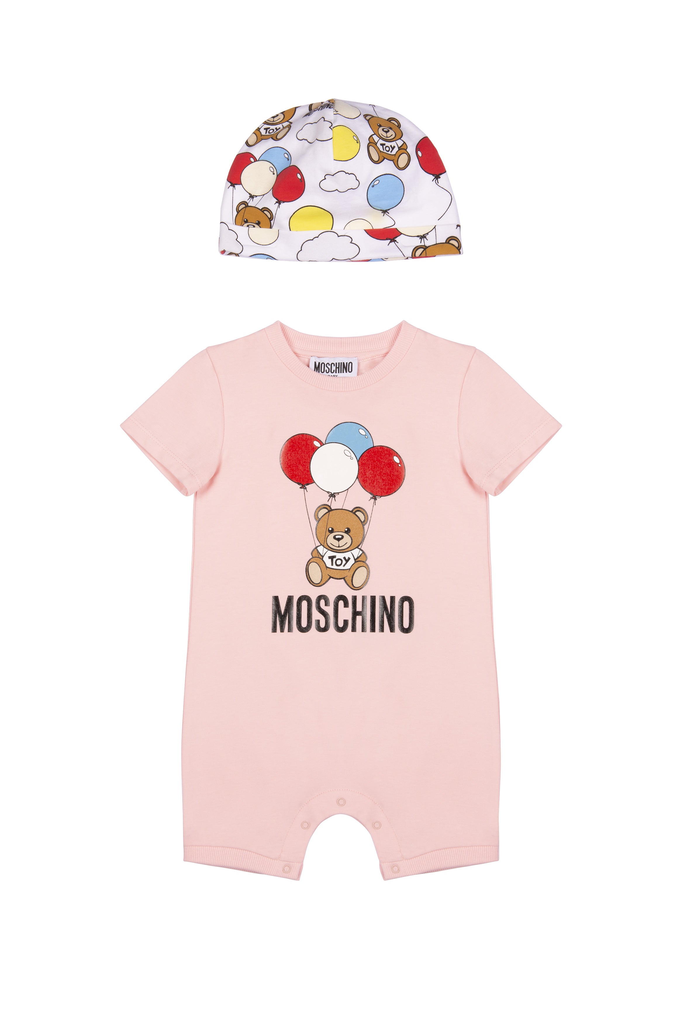 Baby Girls Pink Cotton Babysuit Set