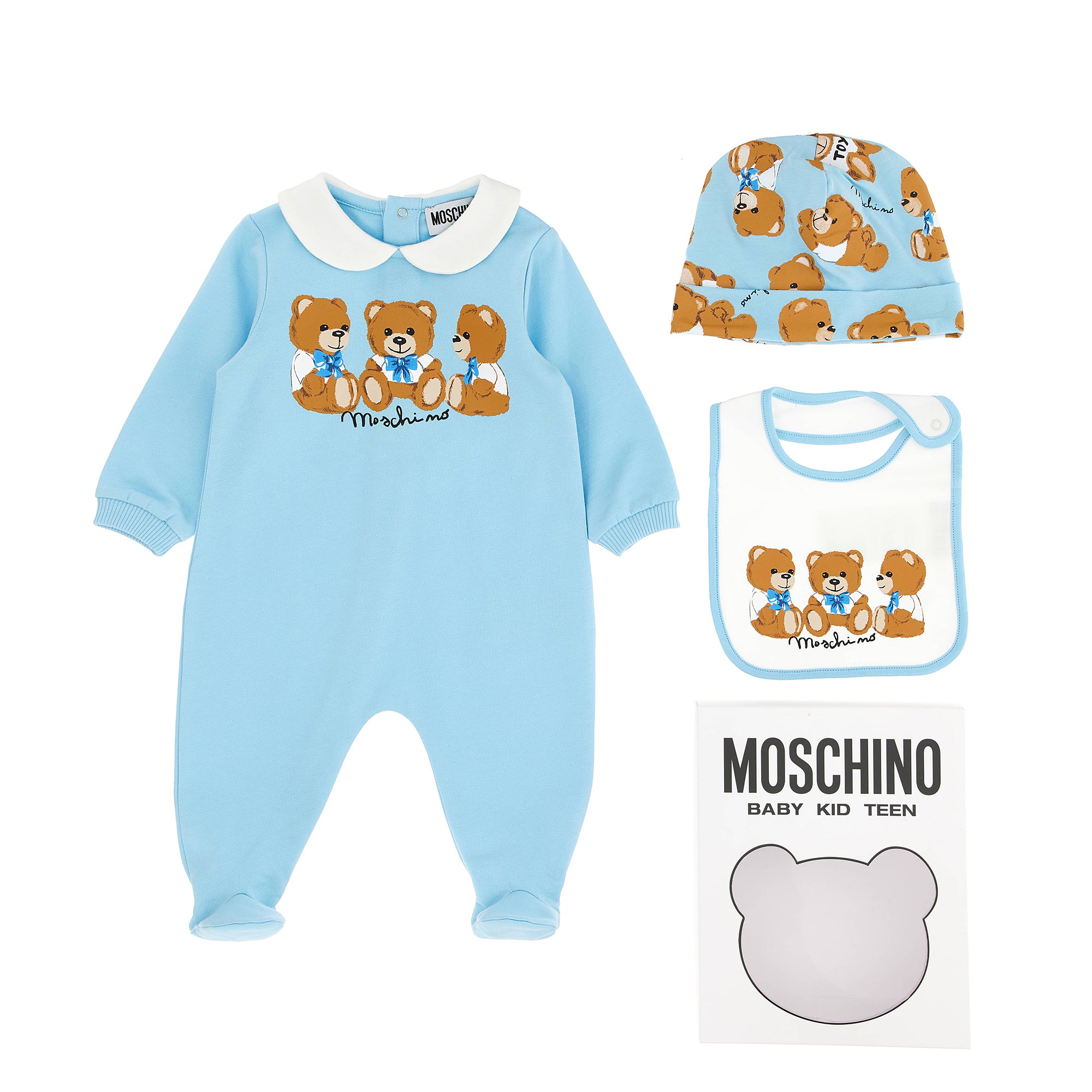 Baby Boys & Girls Blue Cotton Babysuit Set