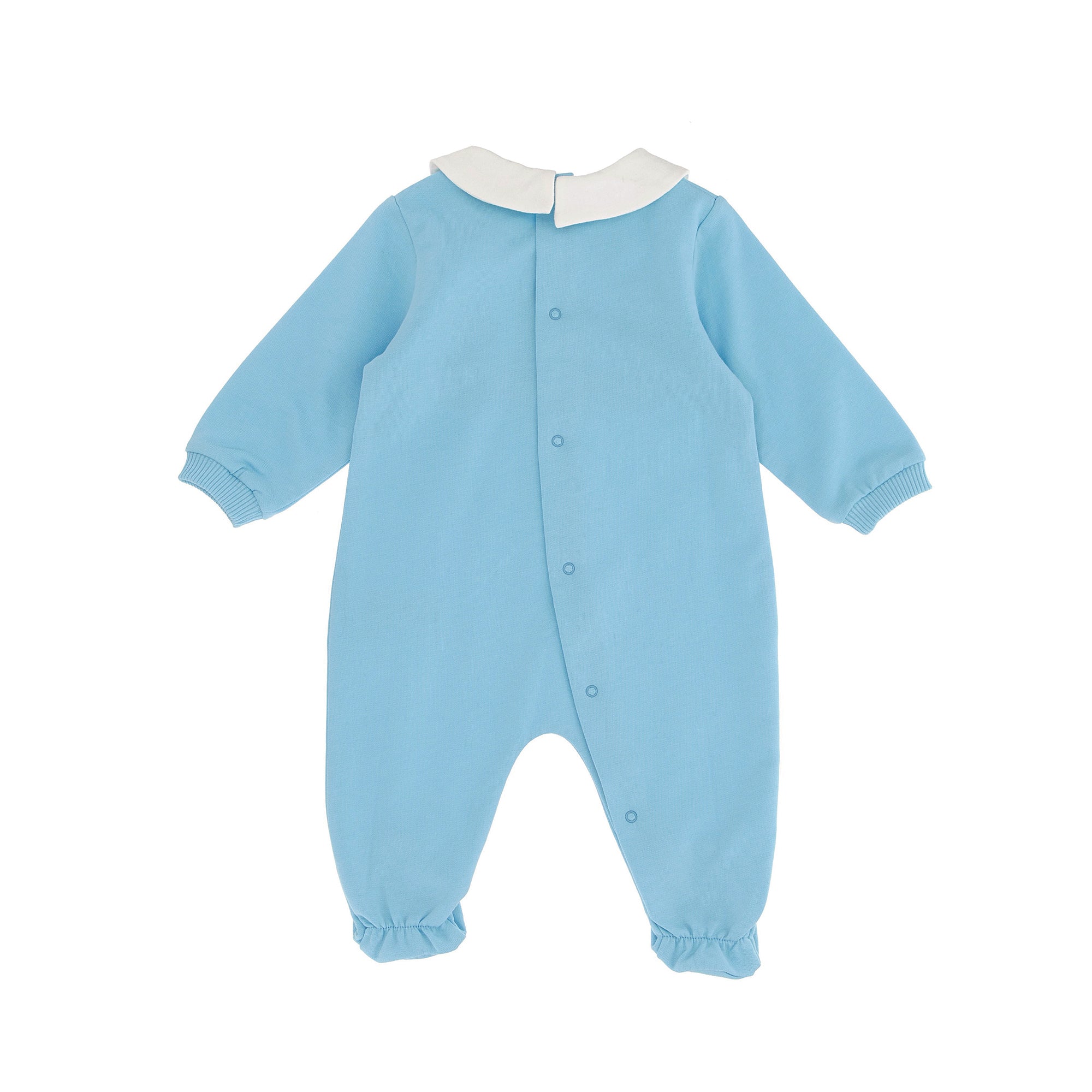 Baby Boys & Girls Blue Cotton Babysuit Set