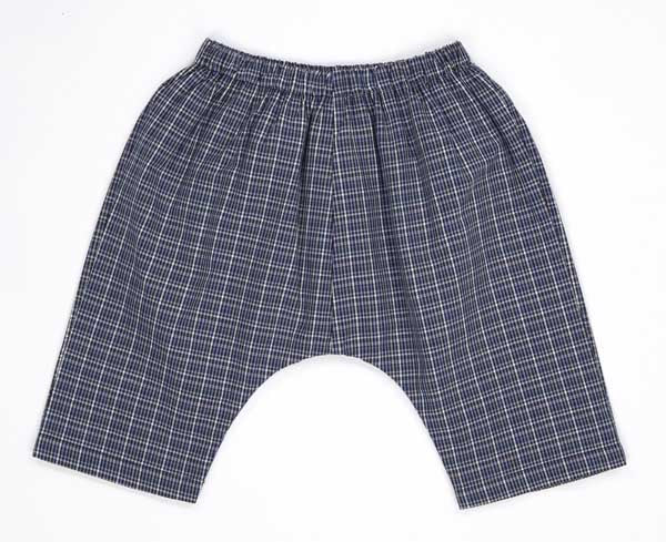 Baby Boys & Girls Blue Check Cotton Trousers