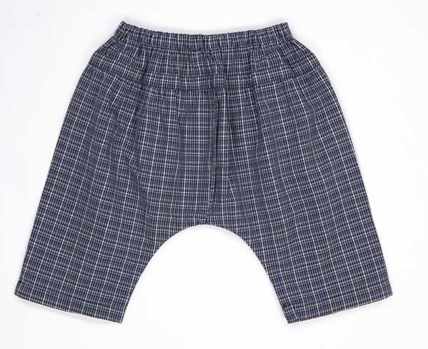 Baby Boys & Girls Blue Check Cotton Trousers