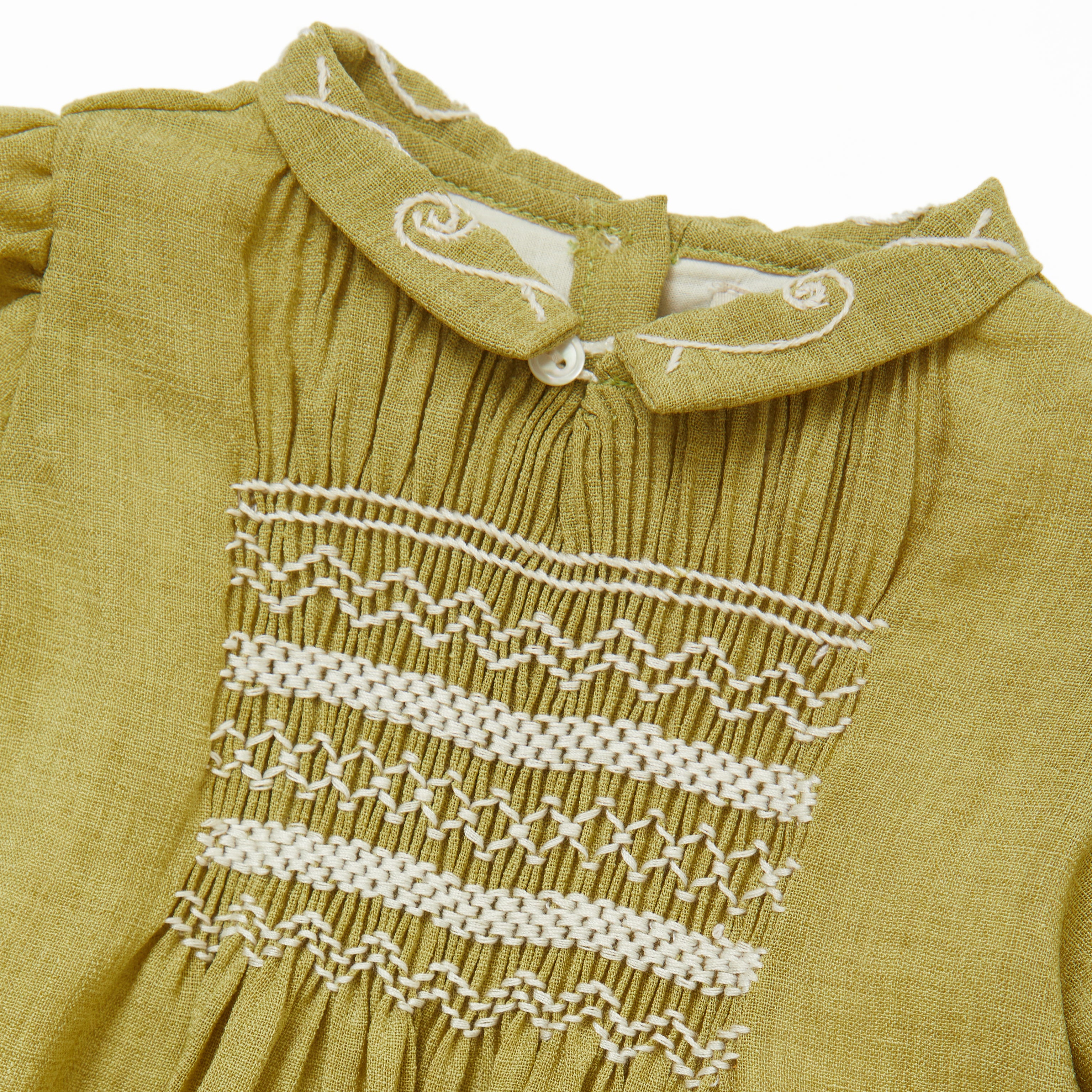 Baby Girls Yellow Cotton Dress