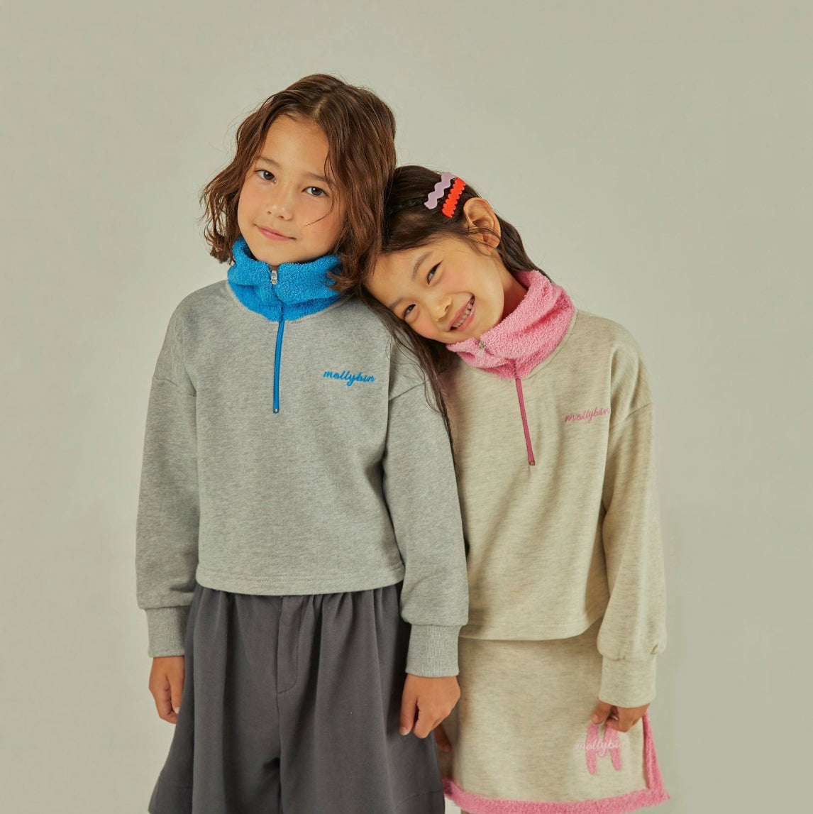 Boys & Girls Light Grey Cotton Sweatshirt