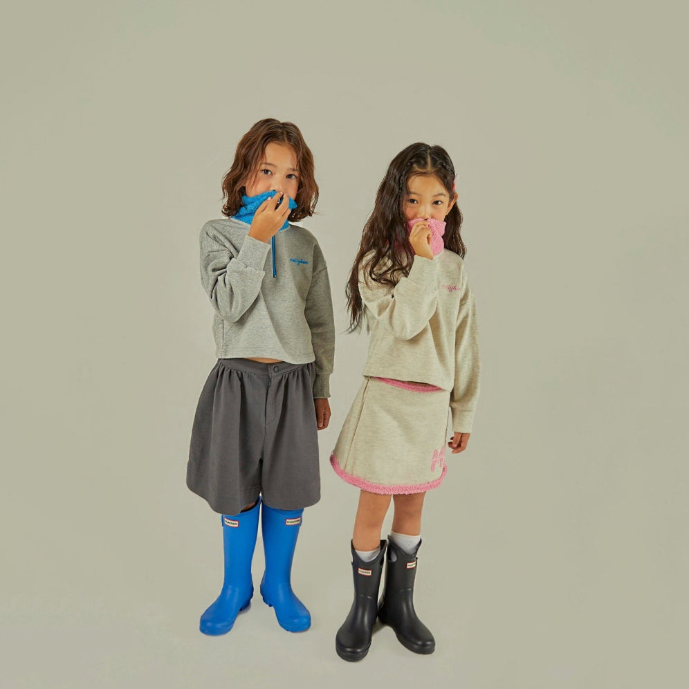 Boys & Girls Light Grey Cotton Sweatshirt