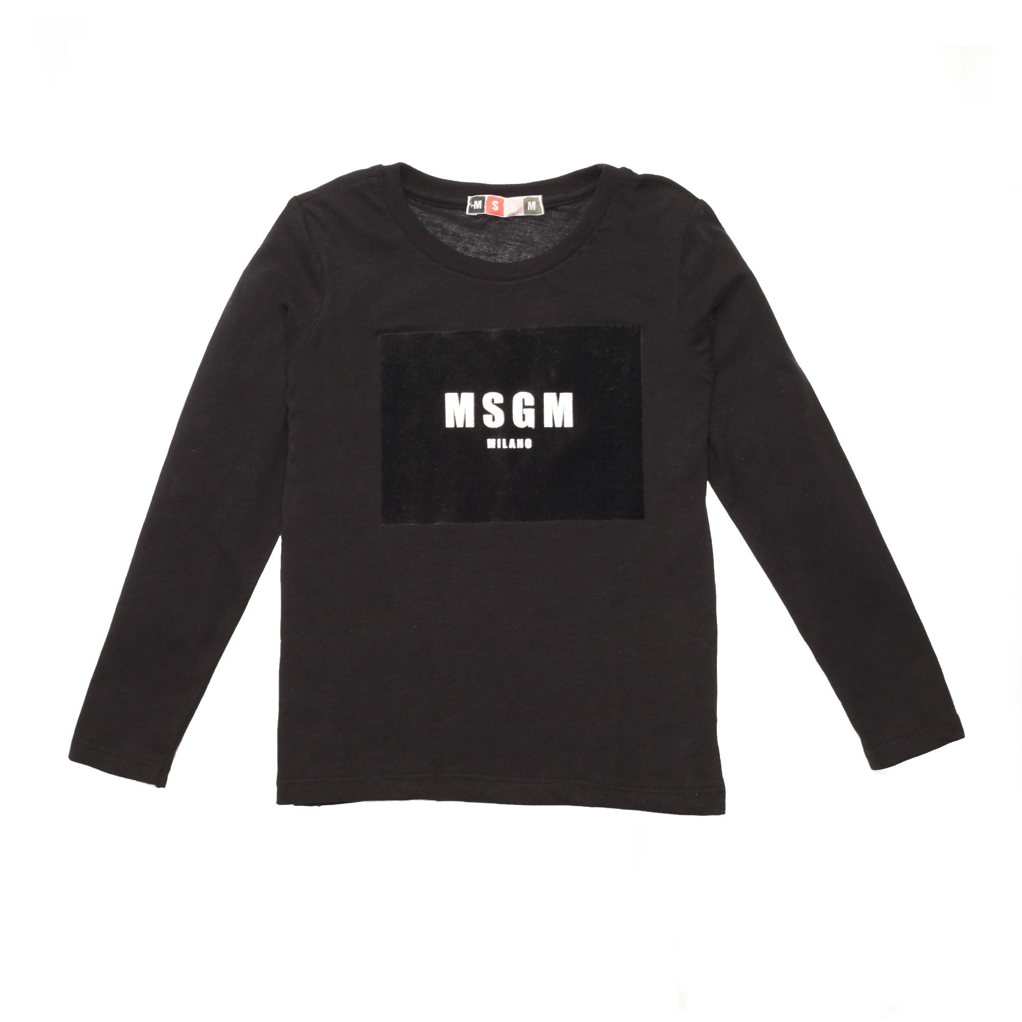 Girls Black Long Sleeve Jersey Cotton T-Shirt - CÉMAROSE | Children's Fashion Store - 1