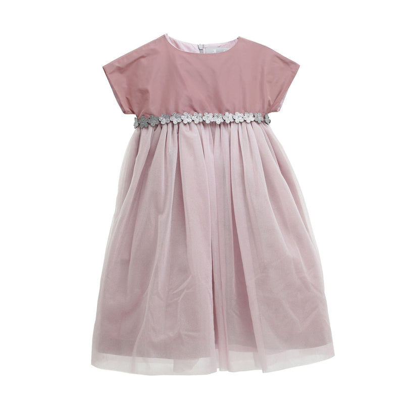 Girls Pink Tulle Belt Trims Dress - CÉMAROSE | Children's Fashion Store - 1