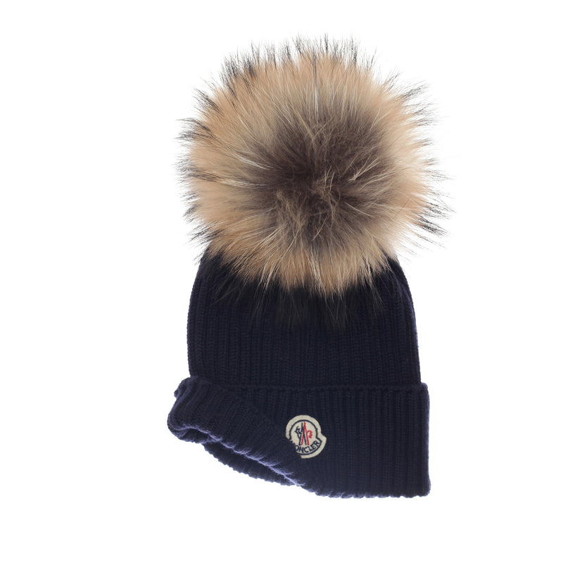Boys & Girls Navy Blue Plush Trims Knitted Hat - CÉMAROSE | Children's Fashion Store - 2
