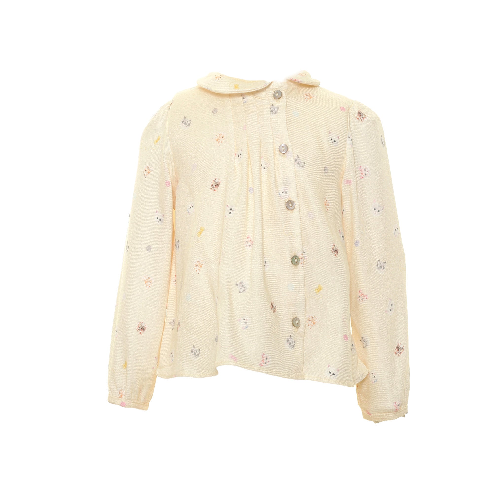 Baby Girls Beige Allover Printed Blouse - CÉMAROSE | Children's Fashion Store - 2