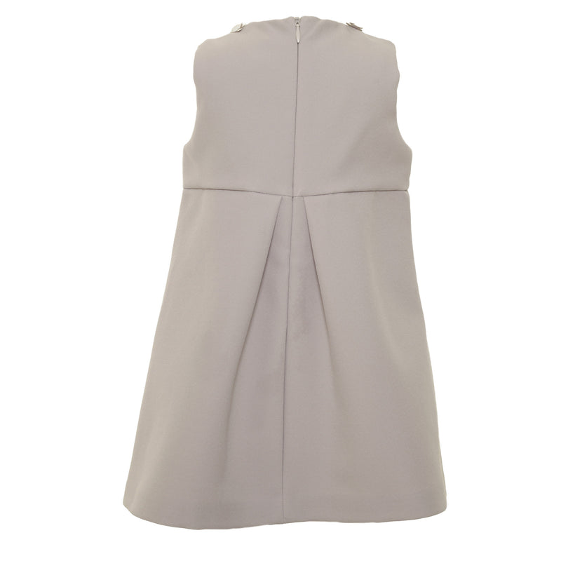 Baby Girls Beige Patch Flower Trims Dress - CÉMAROSE | Children's Fashion Store - 3