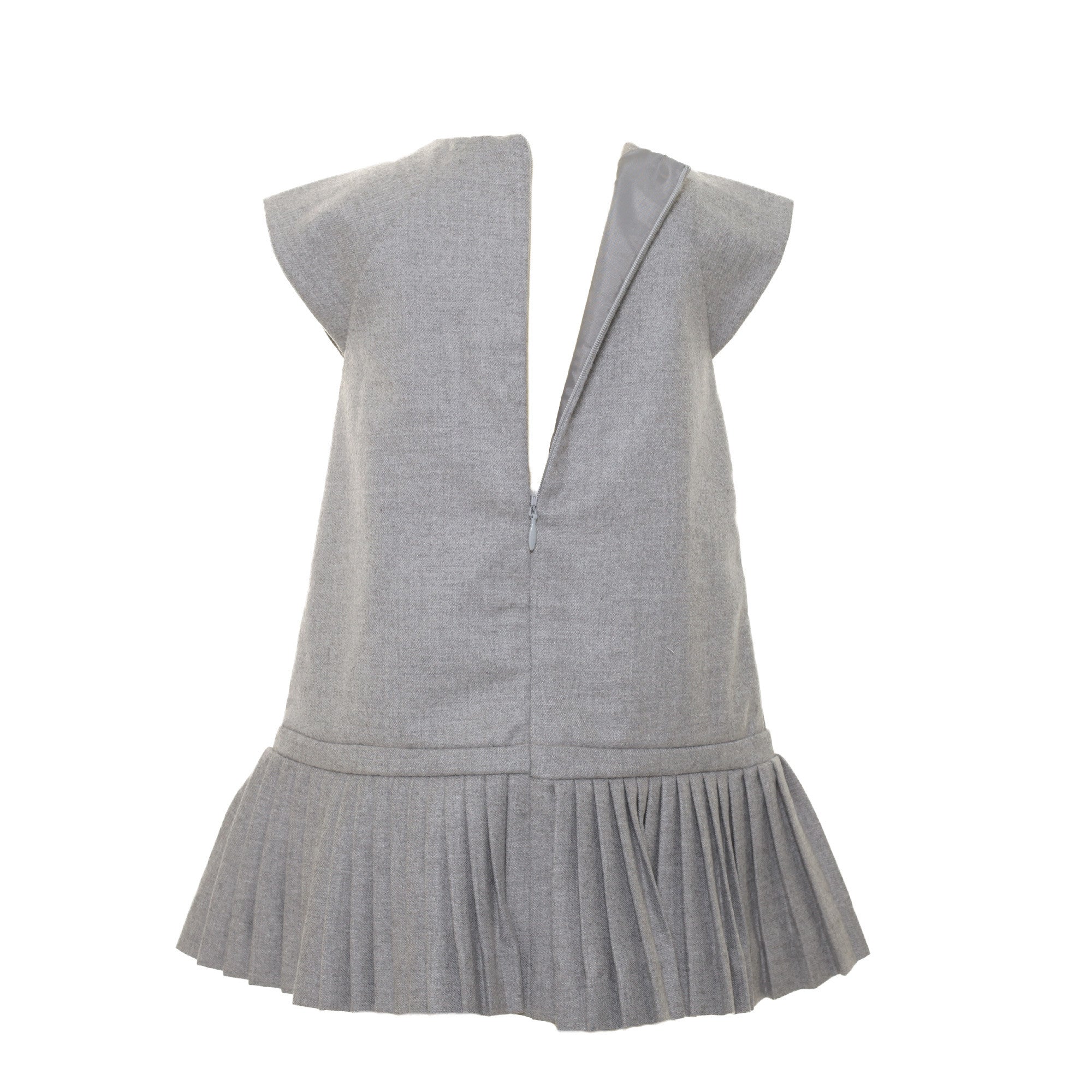 Baby Girls Dark Grey Dress With Bow Trims - CÉMAROSE | Children's Fashion Store - 2