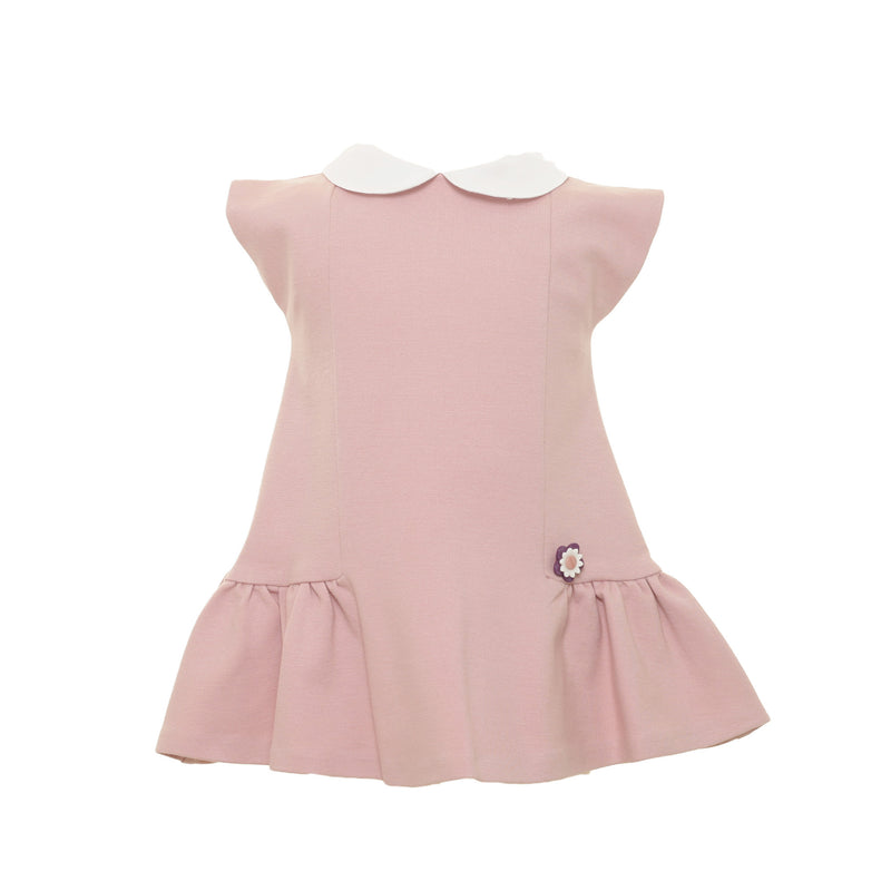 Baby Girls Powder Pink Woven Viscose Dress - CÉMAROSE | Children's Fashion Store - 1