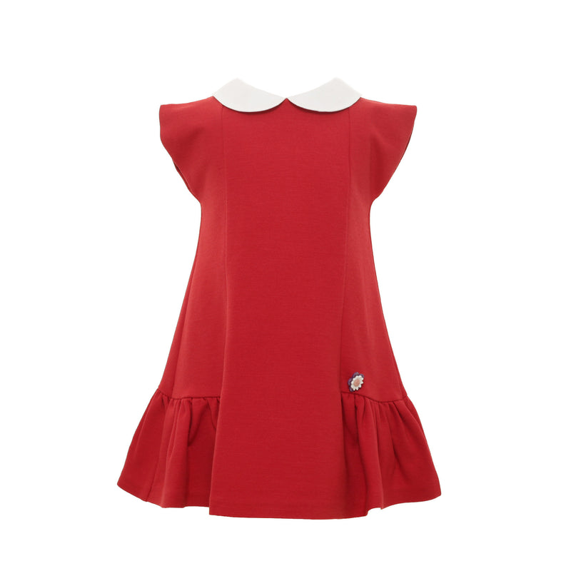 Baby Girls Red Woven Viscose Dress - CÉMAROSE | Children's Fashion Store - 1