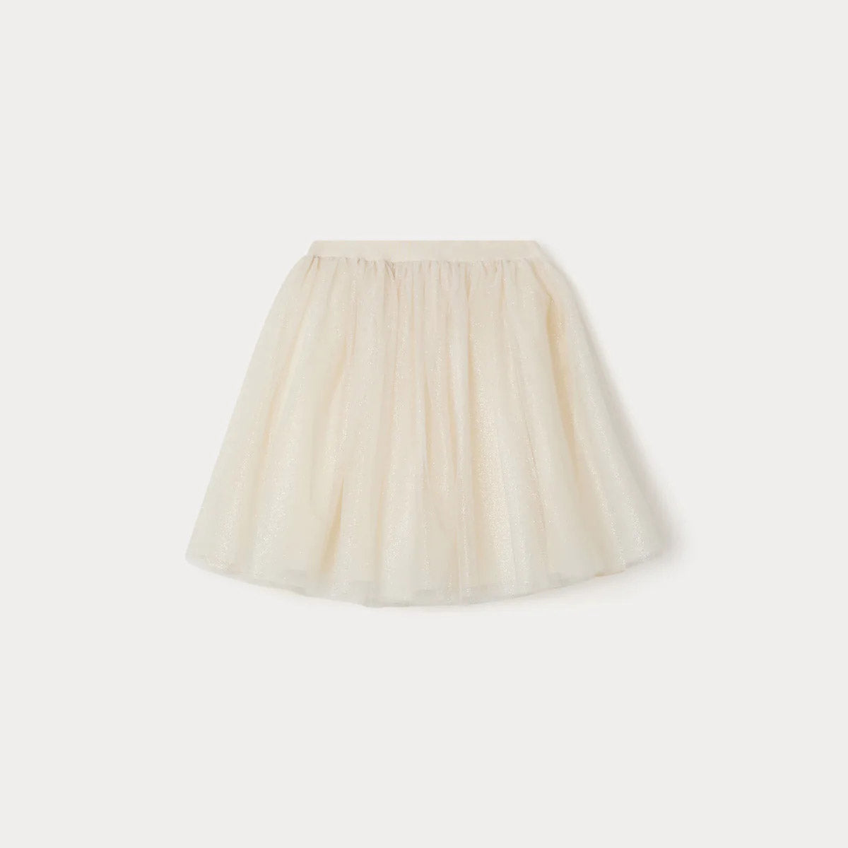 Girls Beige Yarn Skirt
