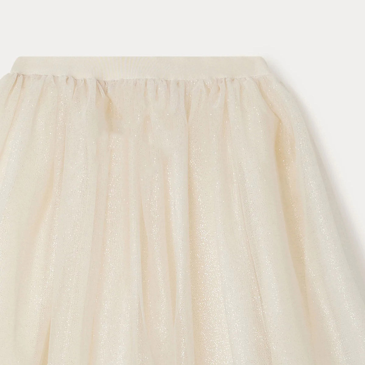 Girls Beige Yarn Skirt