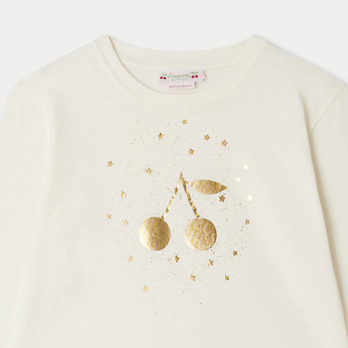Girls White Logo Cotton T-Shirt
