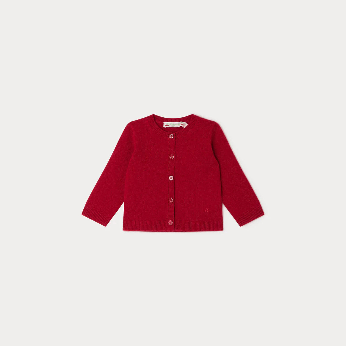 Baby Girls Red Cashmere Cardigan