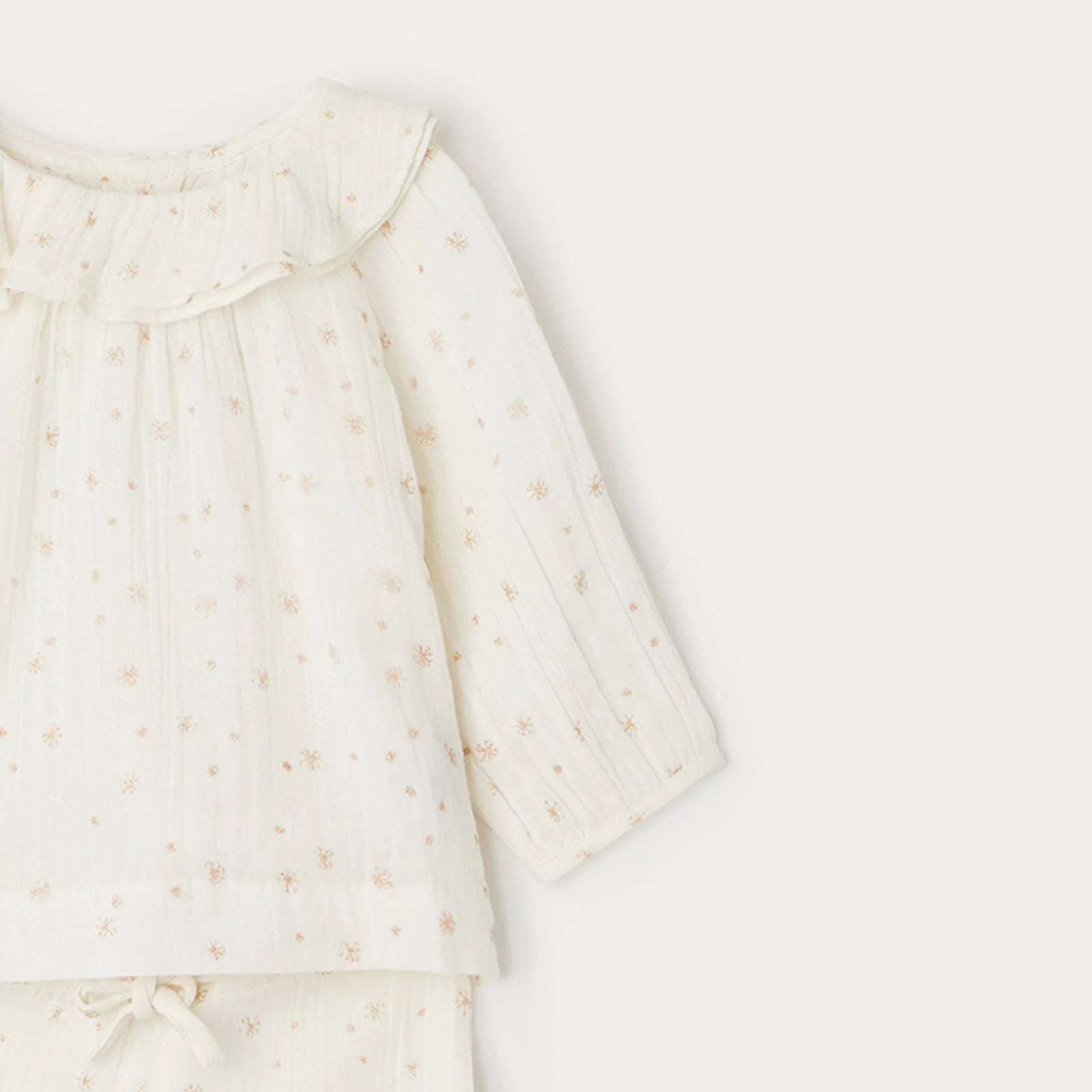 Baby Girls White Logo Cotton Set
