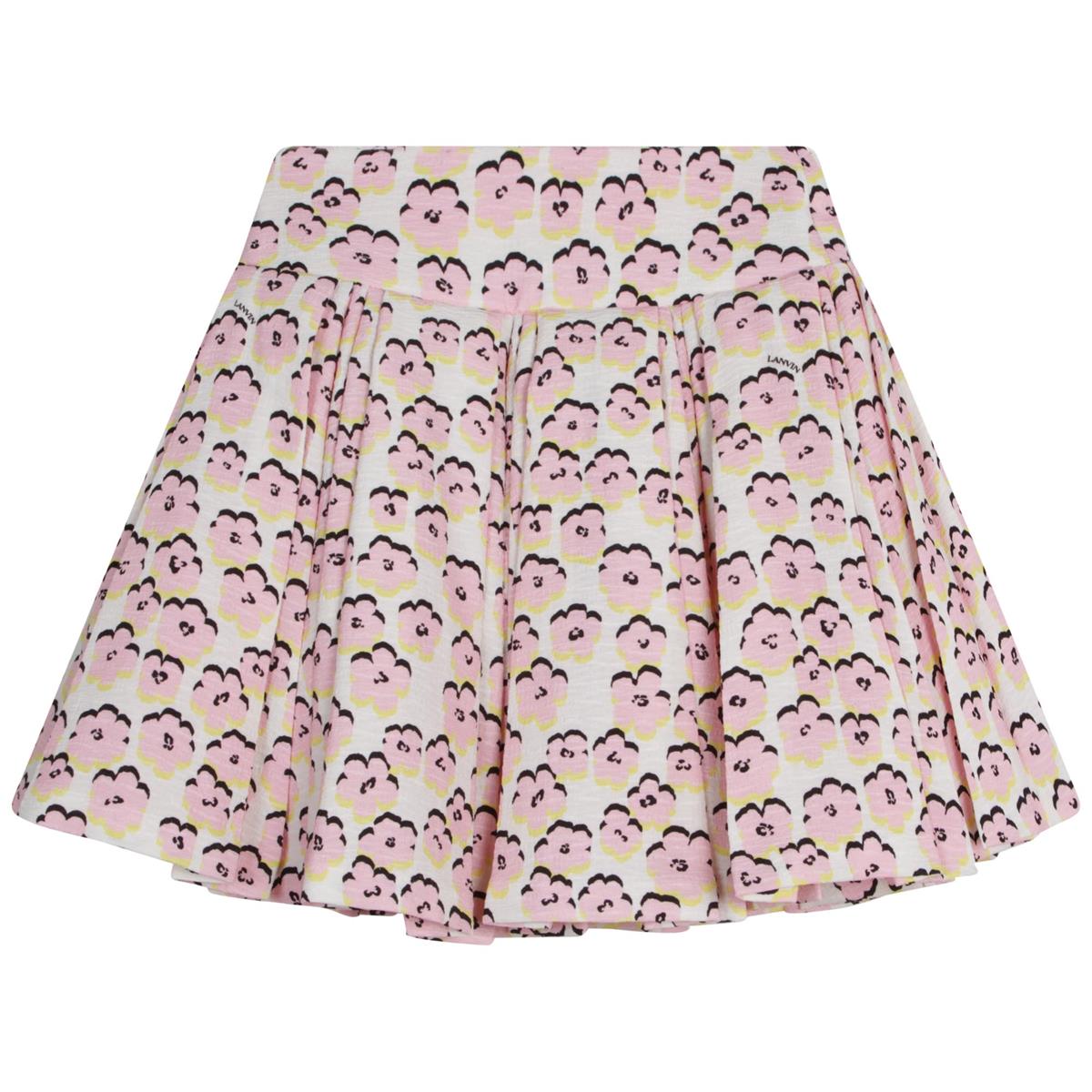 Girls Pink Floral Skirt
