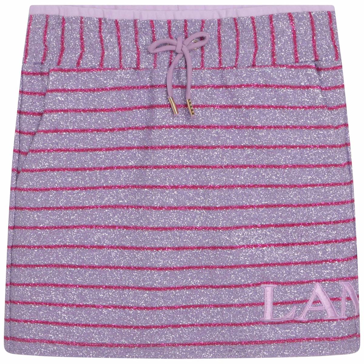 Girls Purple Stripes Skirt
