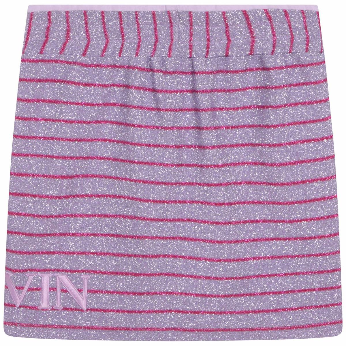 Girls Purple Stripes Skirt