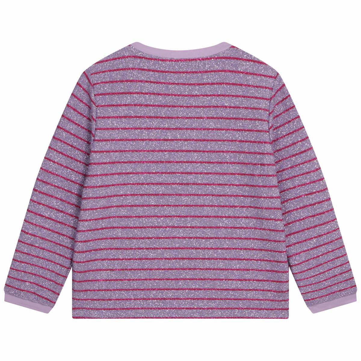 Girls Purple Stripes Sweater