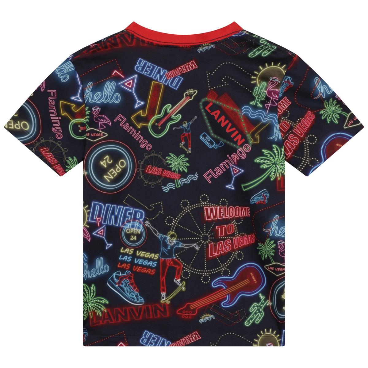 Boys Navy Printed T-Shirt