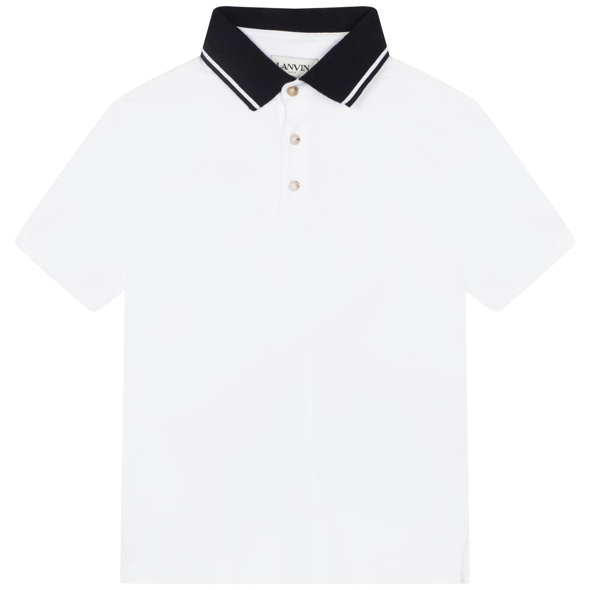 Boys White Polo Shirt