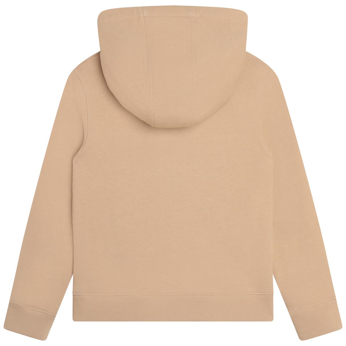 Girls Beige Logo Sweatshirt