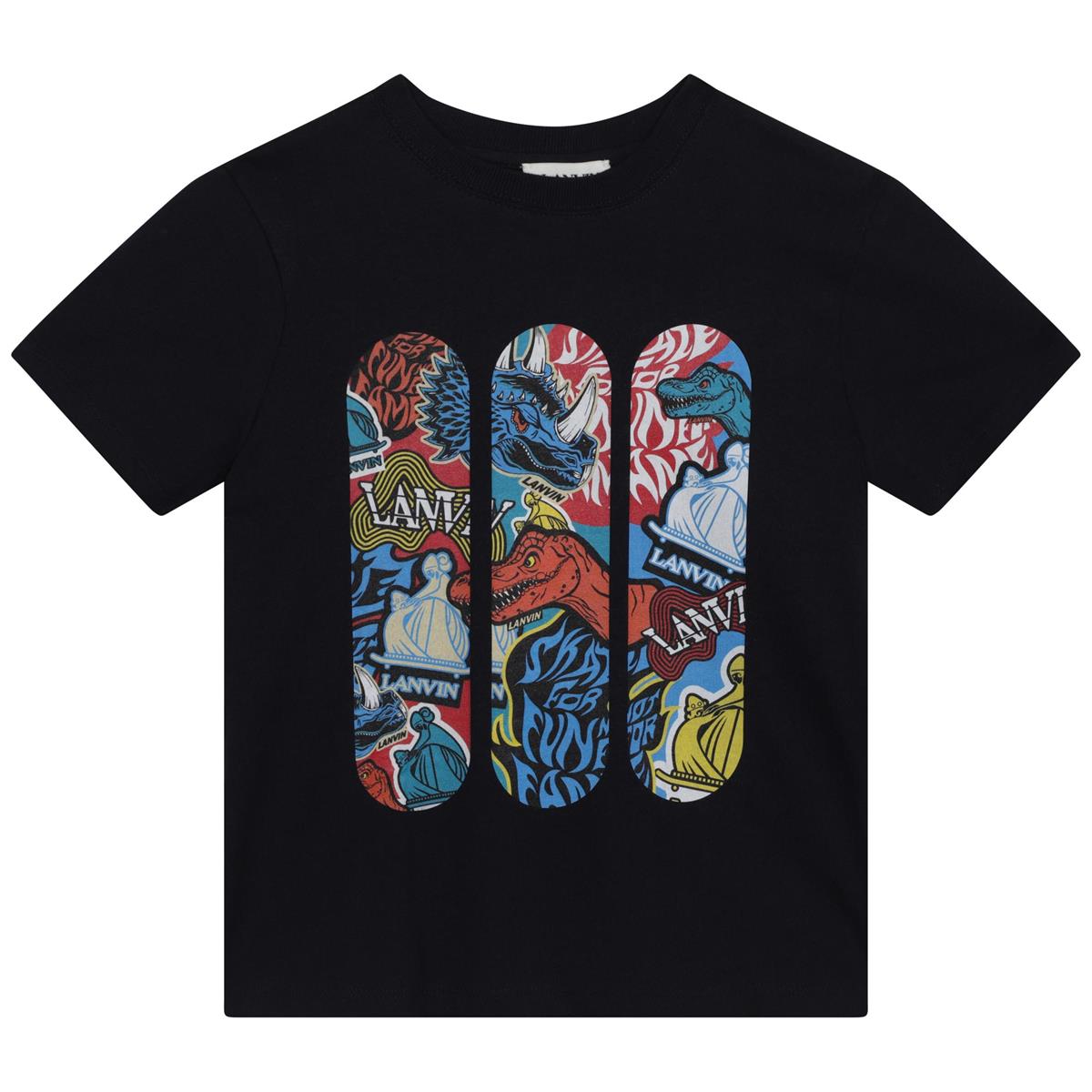 Boys Navy Printed T-Shirt