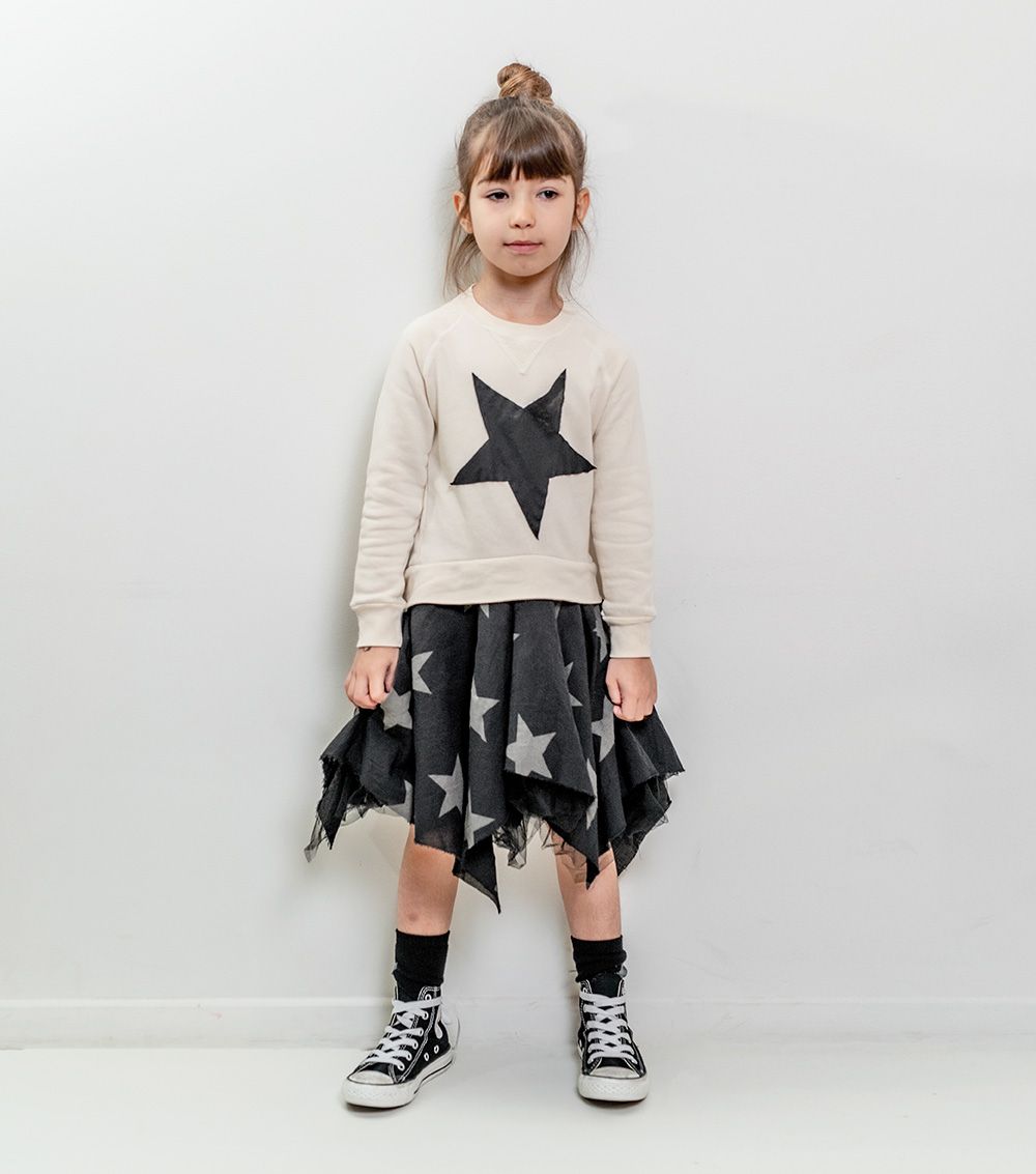 Girls Natural Falling Star Flowy Dress