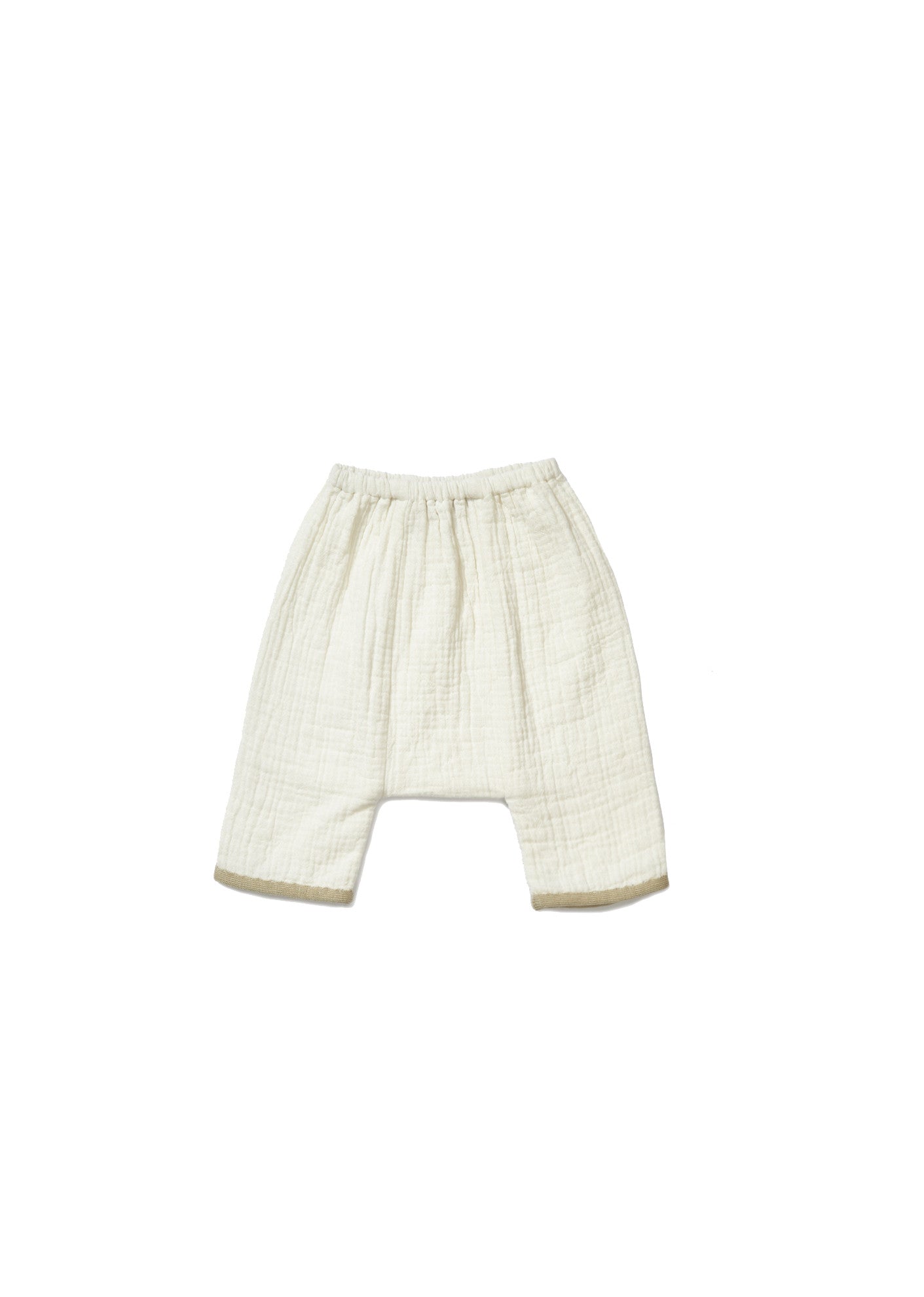 Baby White Cotton Trousers
